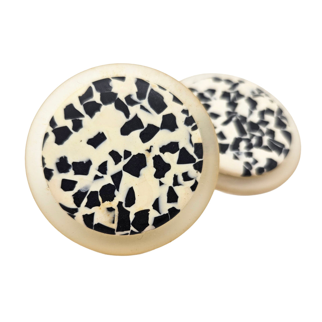 Vintage Archives: Italian Mosaic Disc Earrings