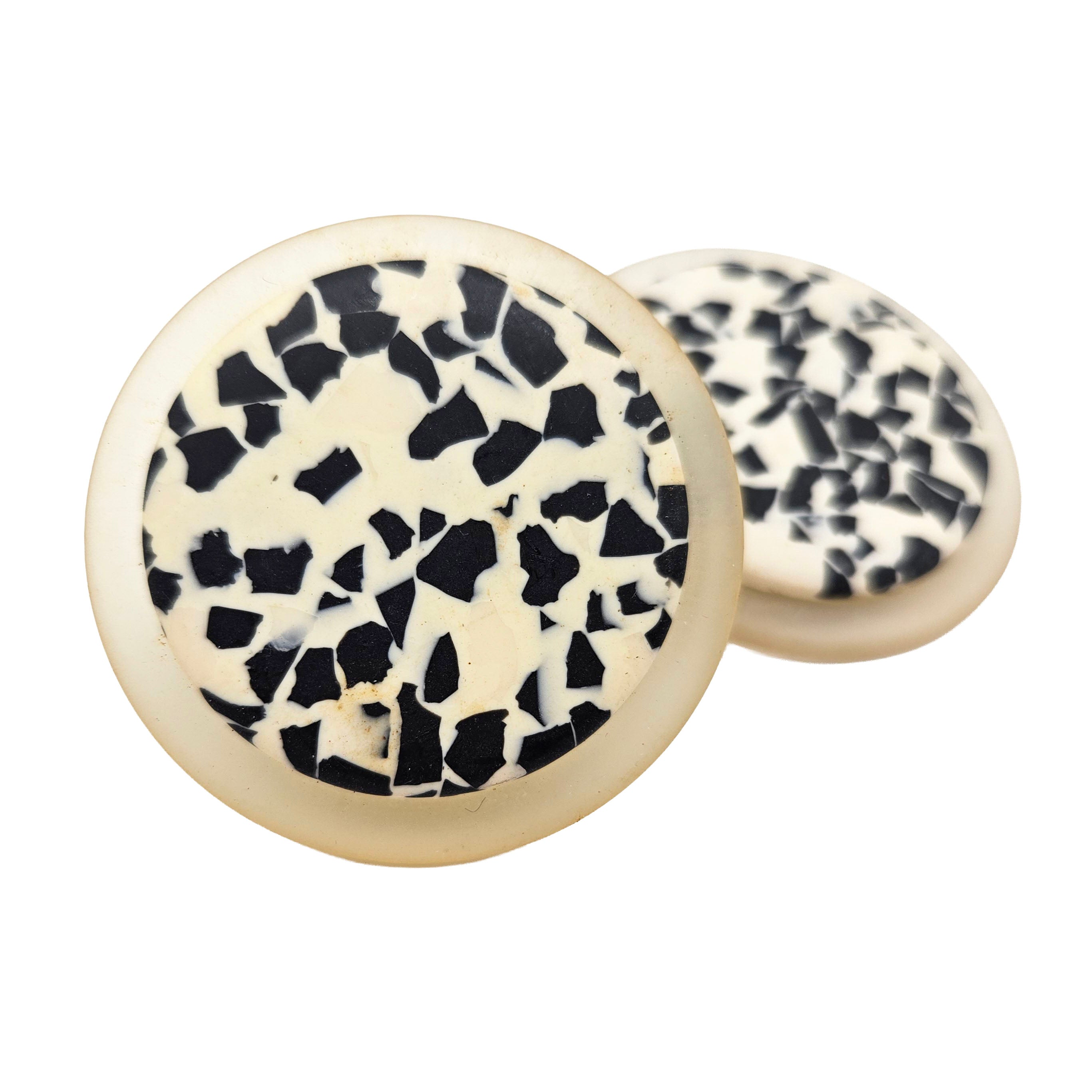 Vintage Archives: Italian Mosaic Disc Earrings