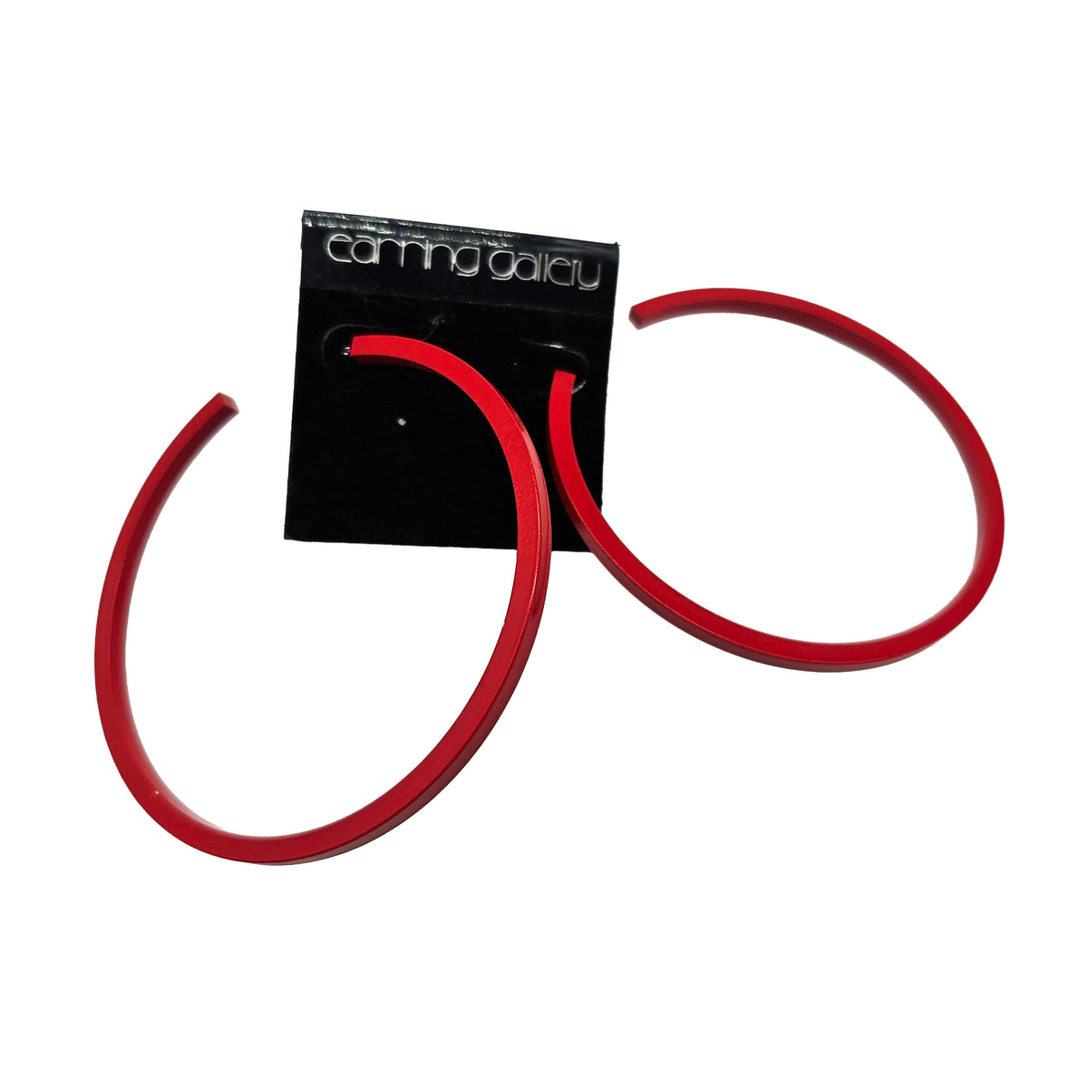 Vintage Archives: Red Line Hoop Earrings