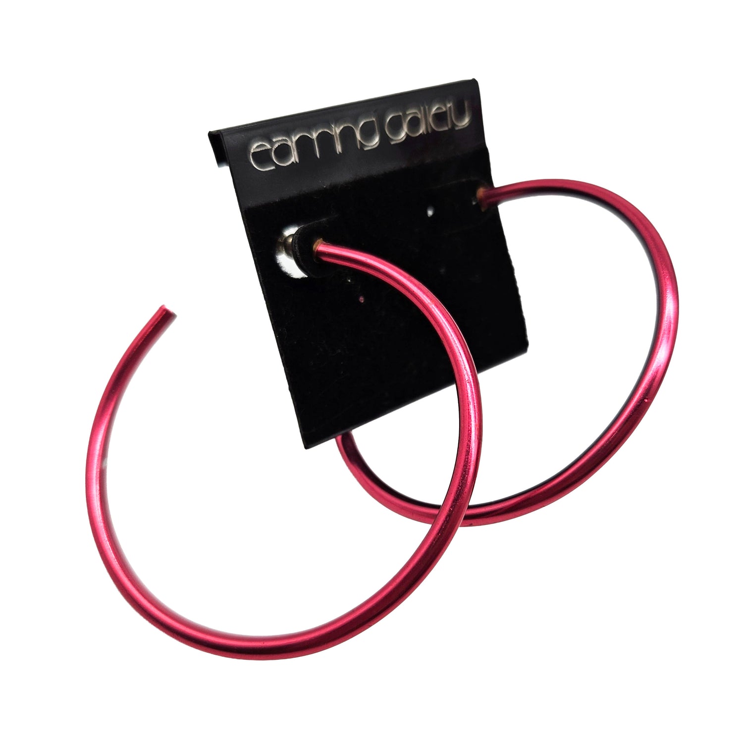 Vintage Archives: Raspberry Flash Vintage Hoop Earrings