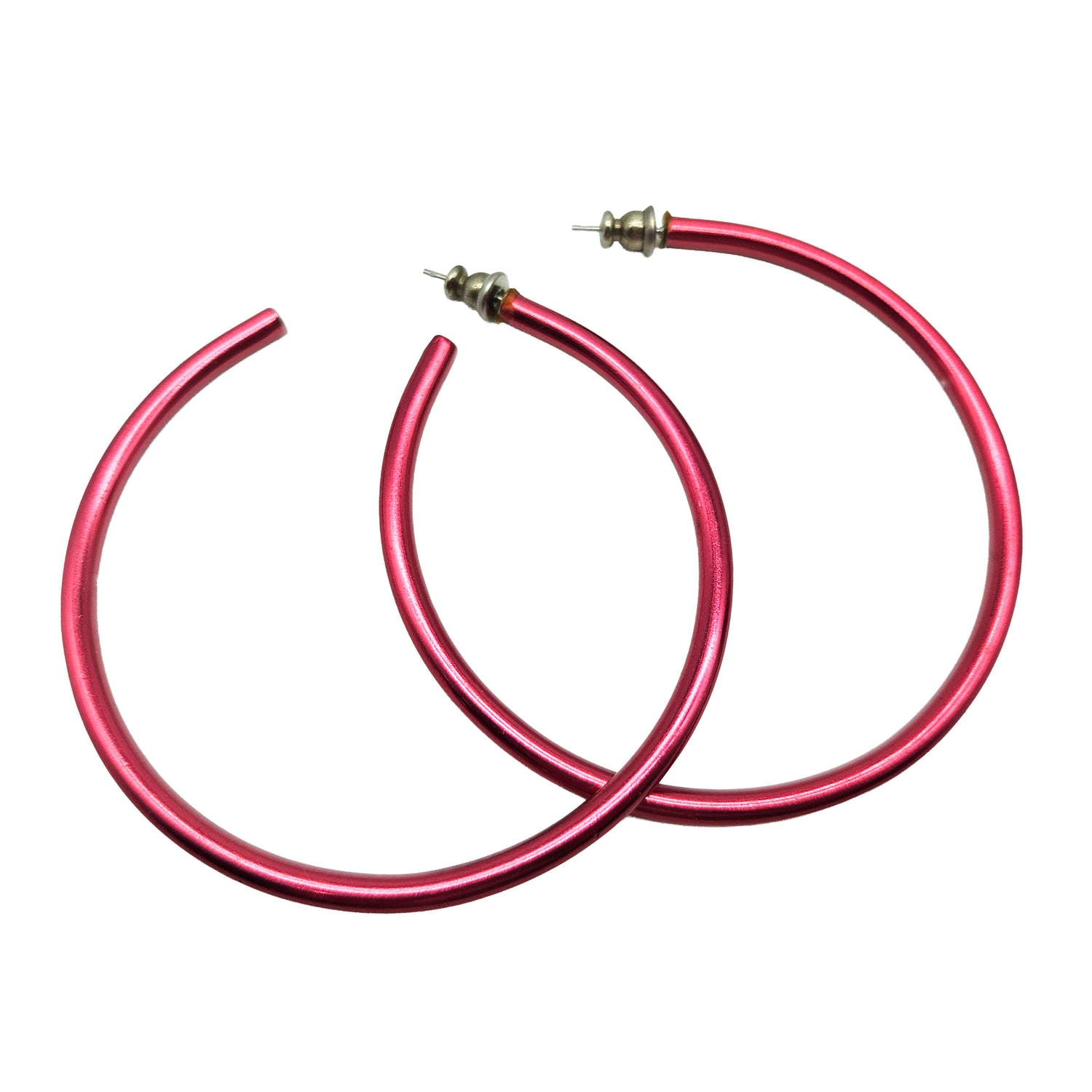 Vintage Archives: Raspberry Flash Vintage Hoop Earrings