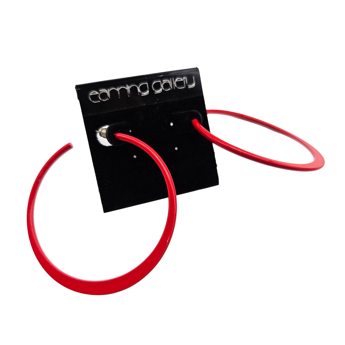 Vintage Archives: Red Sweep Vintage Hoop Earrings