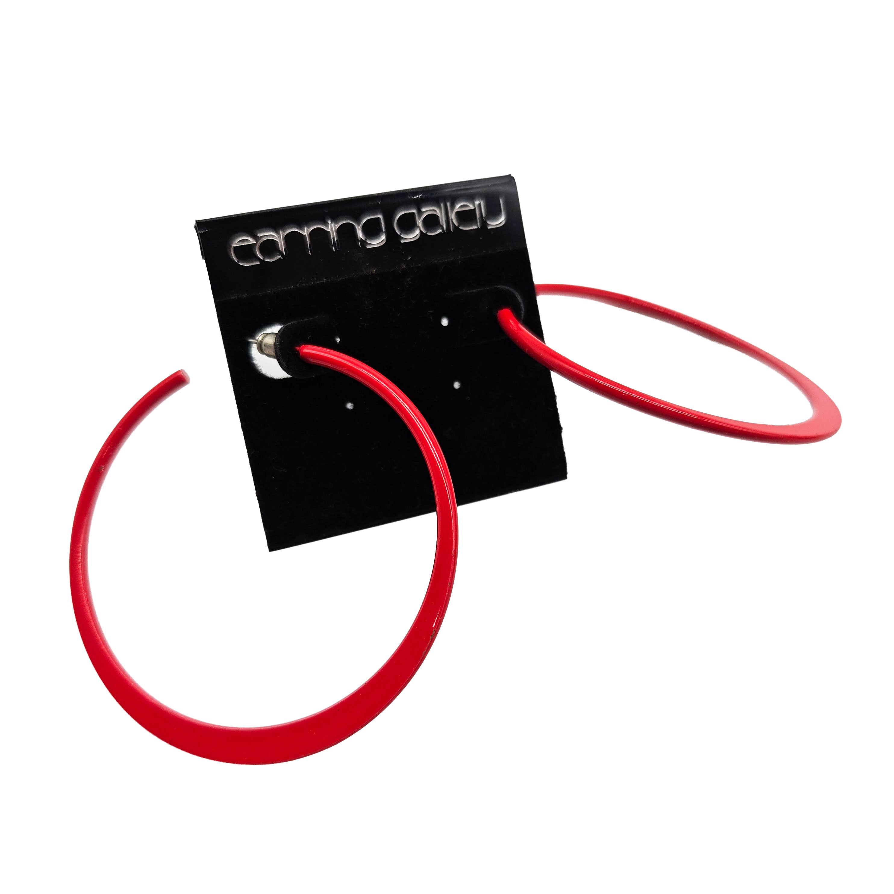 Vintage Archives: Red Sweep Vintage Hoop Earrings