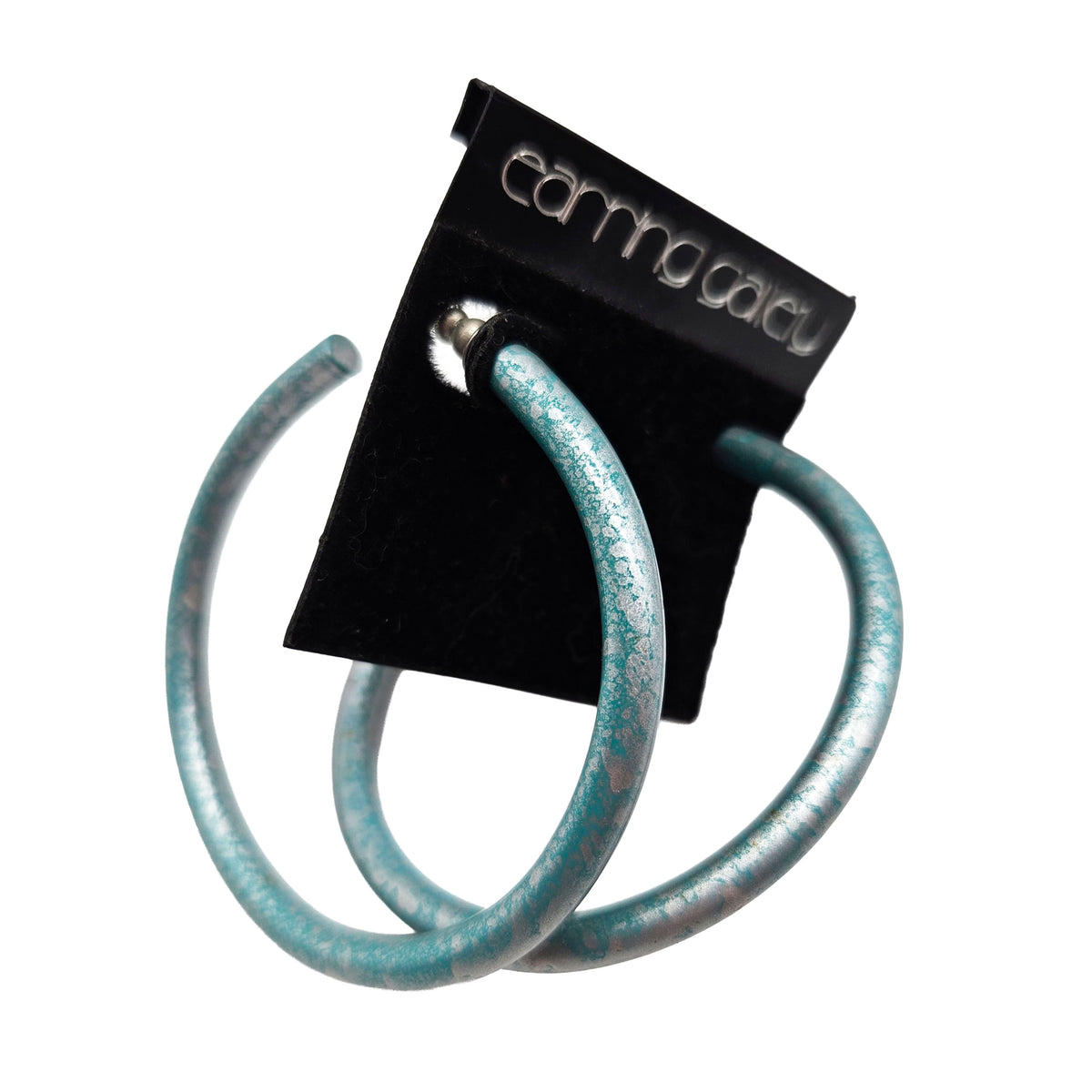 Vintage Archives: Verdigris Silver Vintage Hoop Earrings