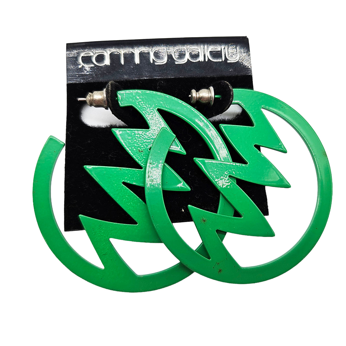 Vintage Archives: Green Voltage Vintage Hoop Earrings