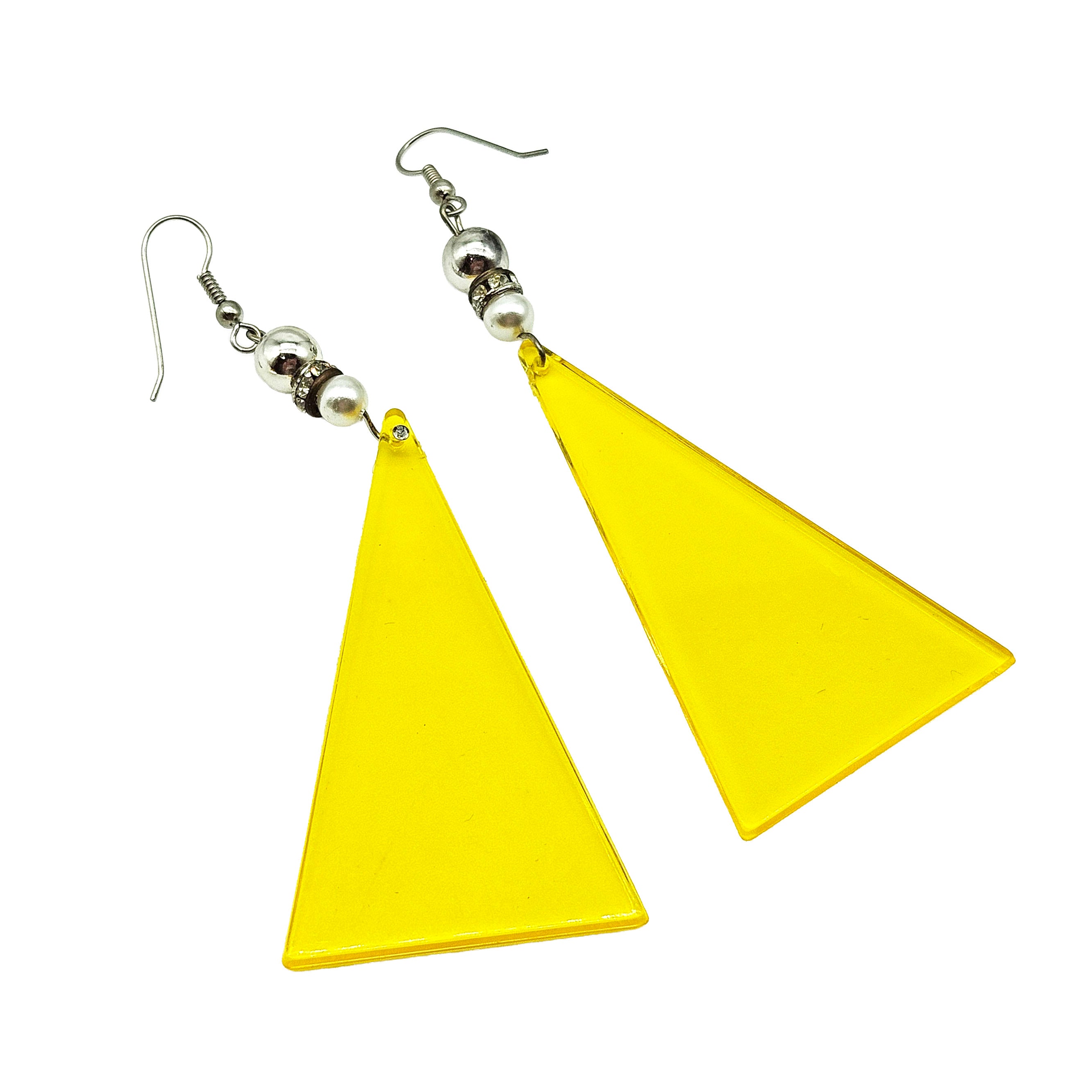 Vintage Archives: Sunbeam Triangle Drop Earrings