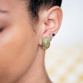 retro floral stud earrings