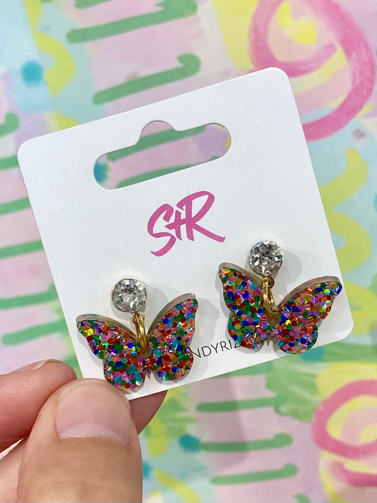 Confetti Dot Petite Butterfly Dangle