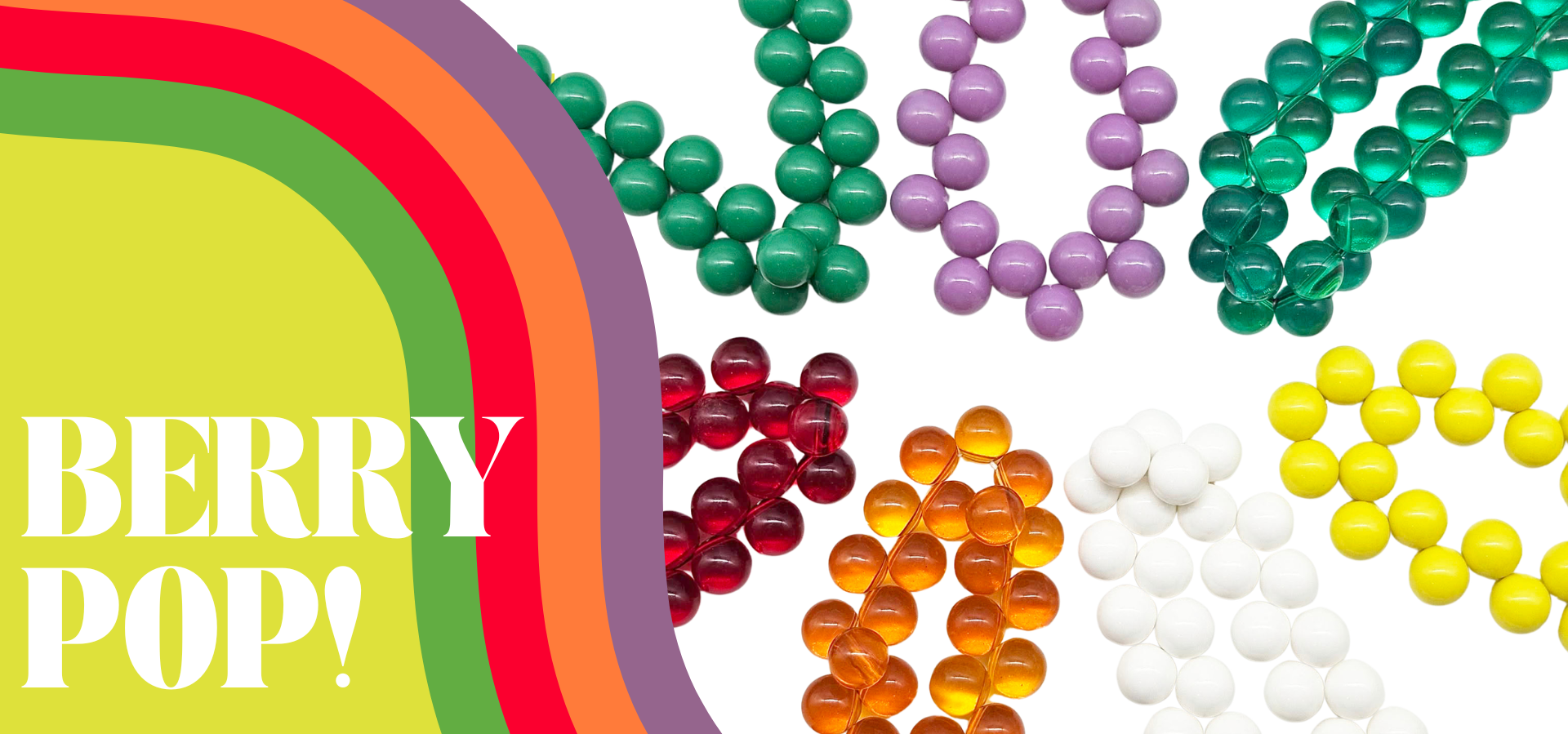 necklaces with caption BERRY POP