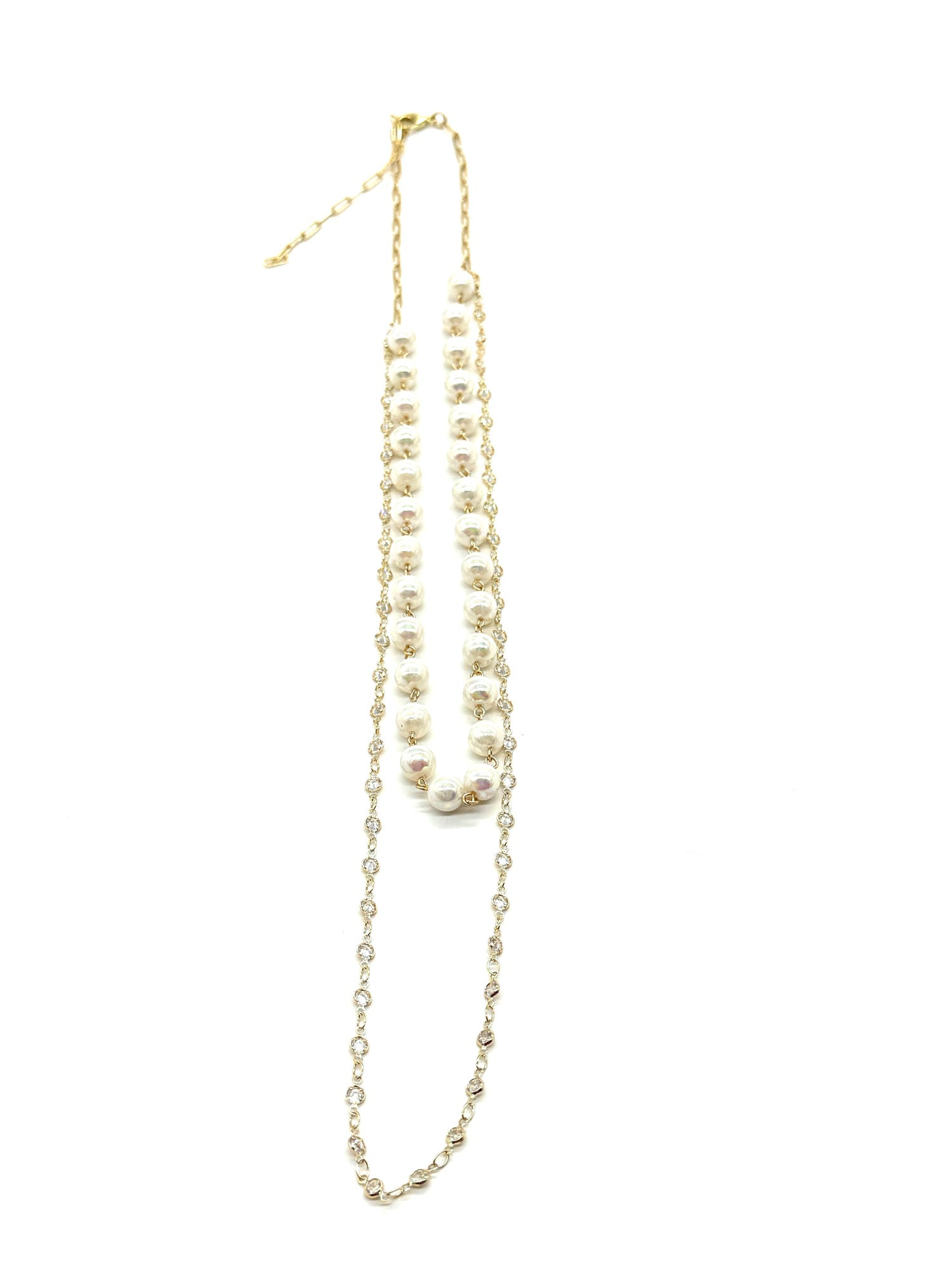 Cloud of Pearls Double Strand Necklace