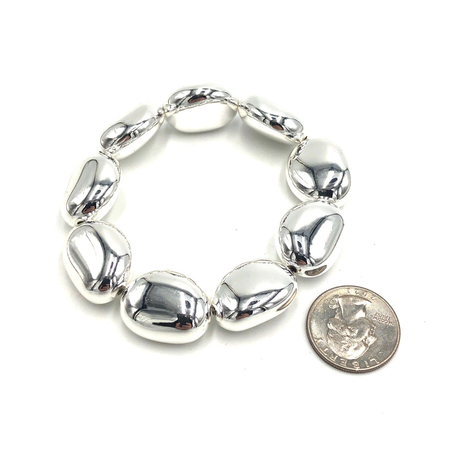 silver chunky bracelet