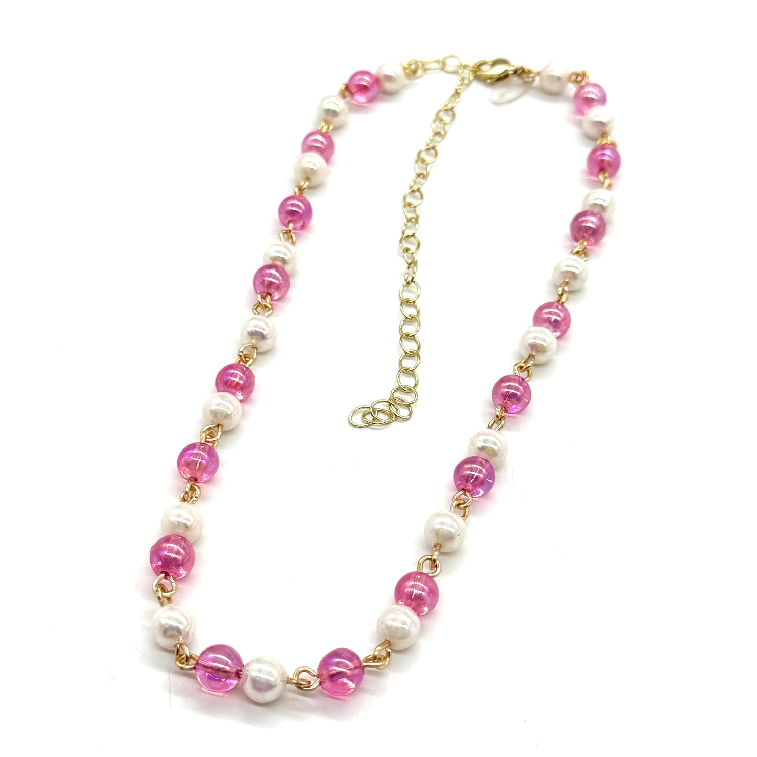 Bubble Gum Pearls Amelia Necklace