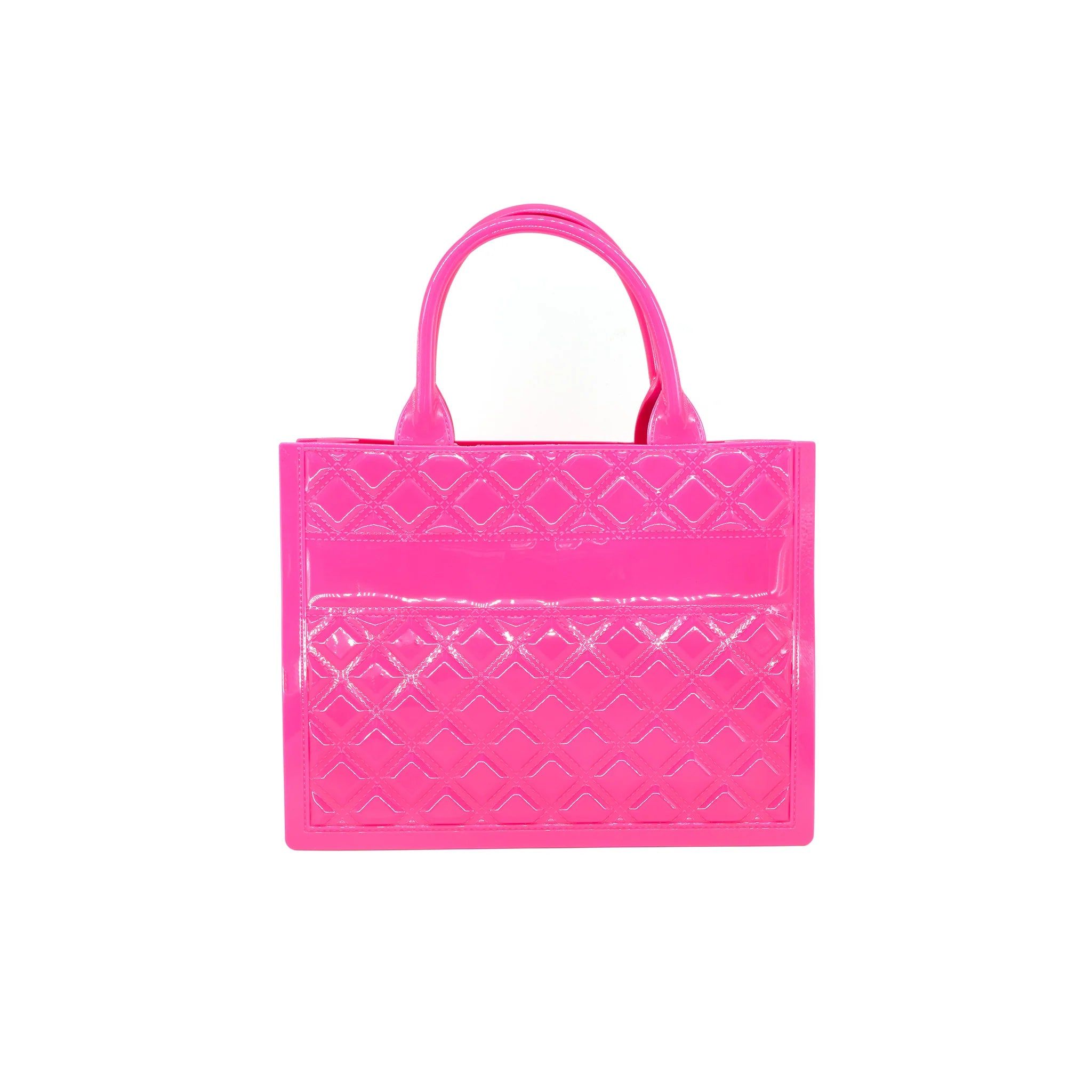 Hot Pink Jelly Quilted Handbag