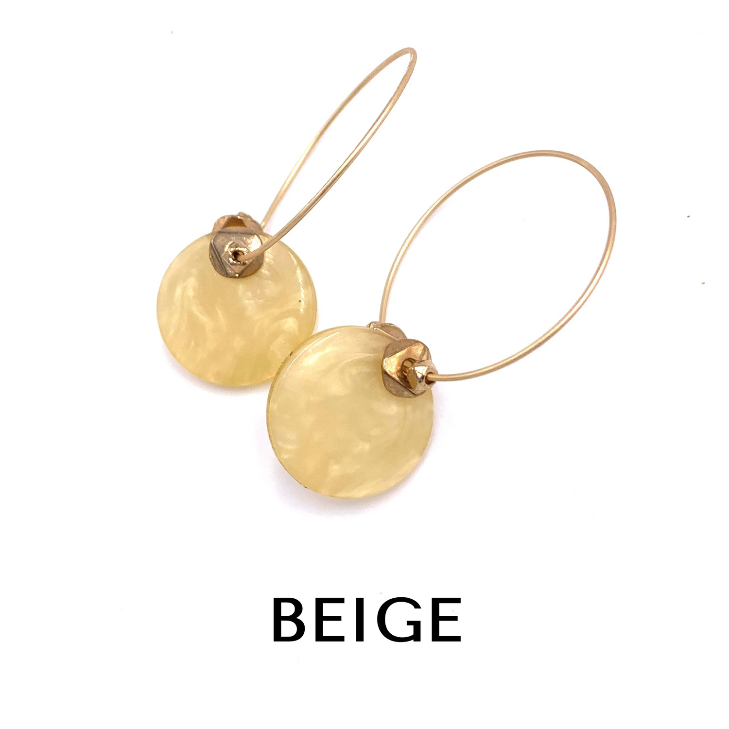 Aura Disc Hoop Earrings - Main Image