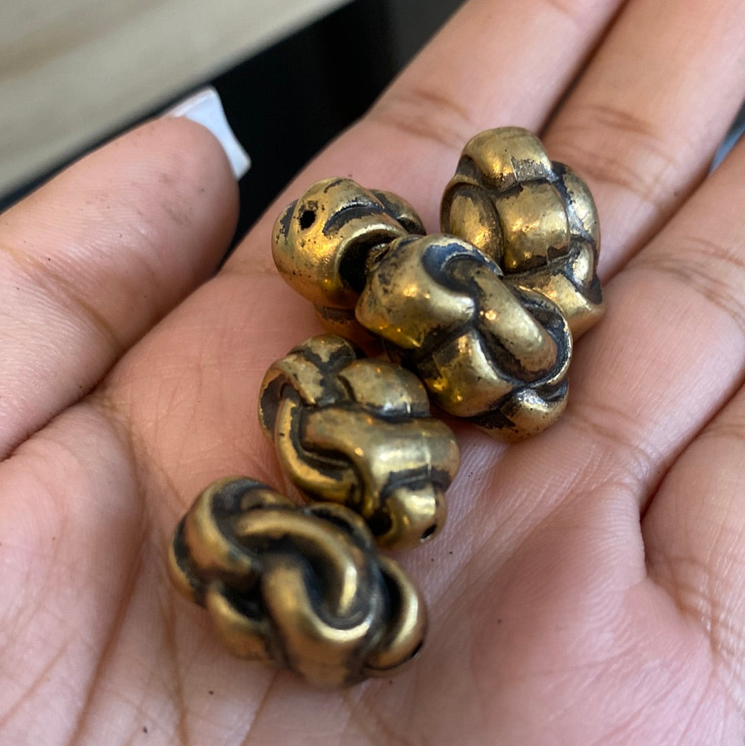 Antique Brass Knot Raindrop Earrings - Live Unboxing NYC 