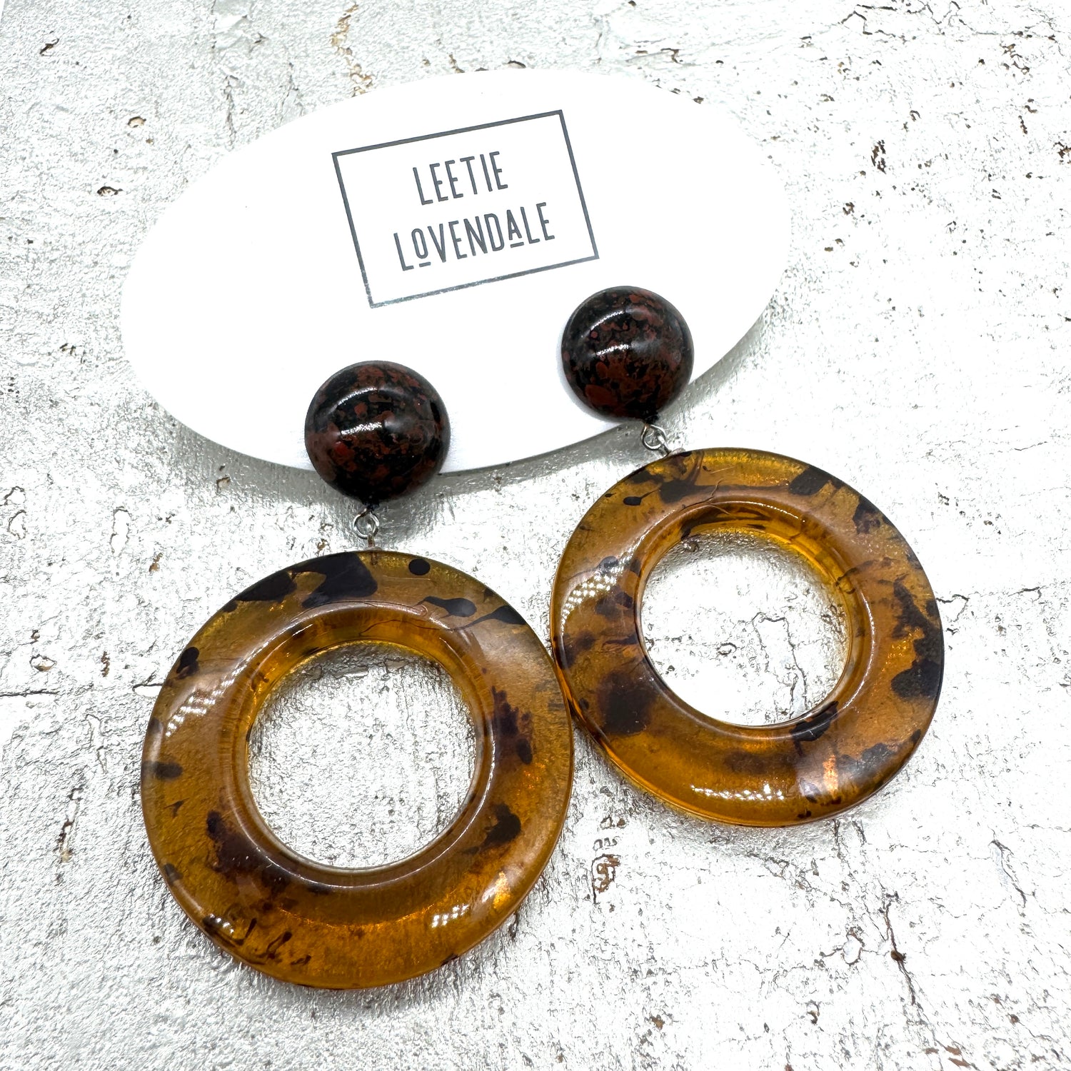 donut drop earrings