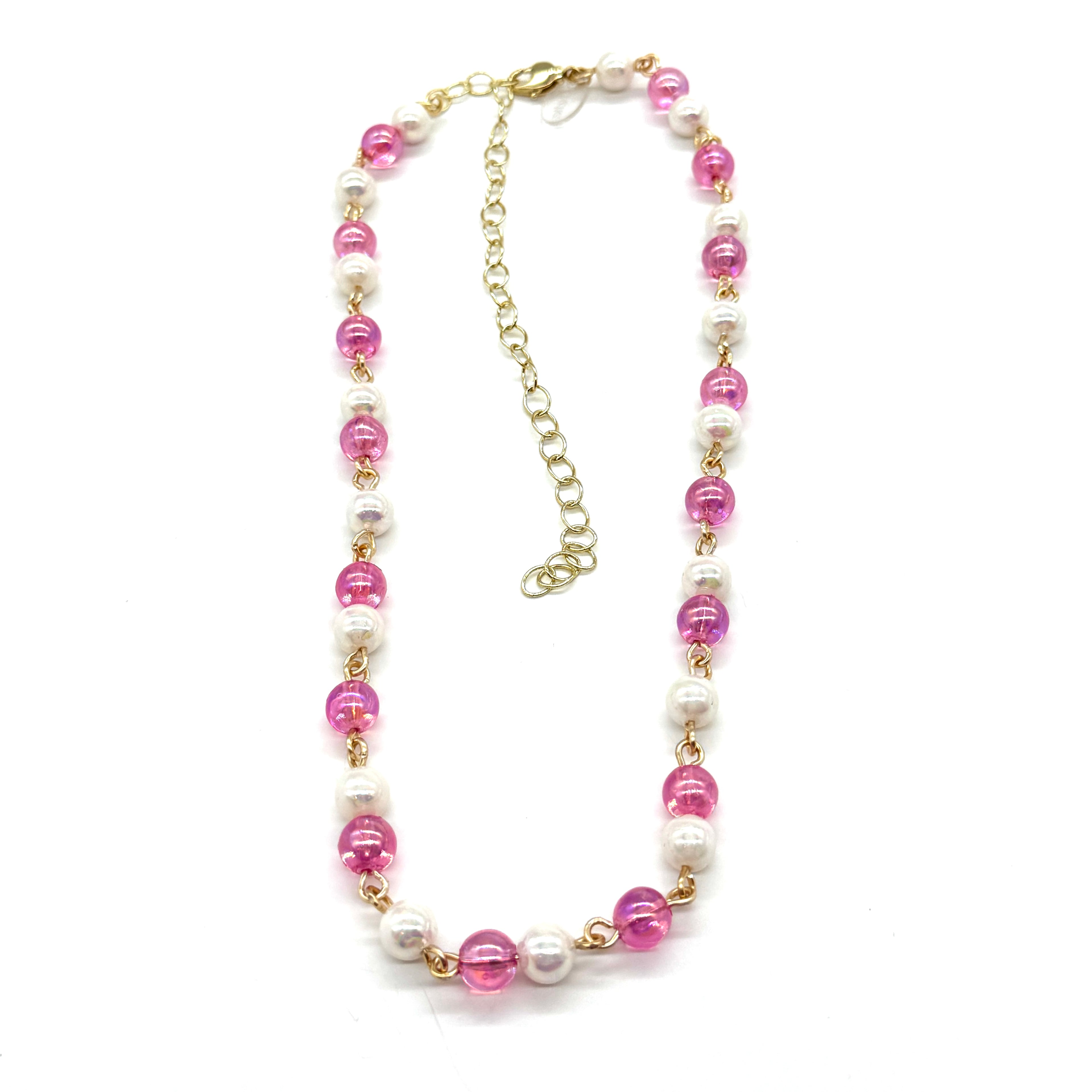 Bubble Gum Pearls Amelia Necklace