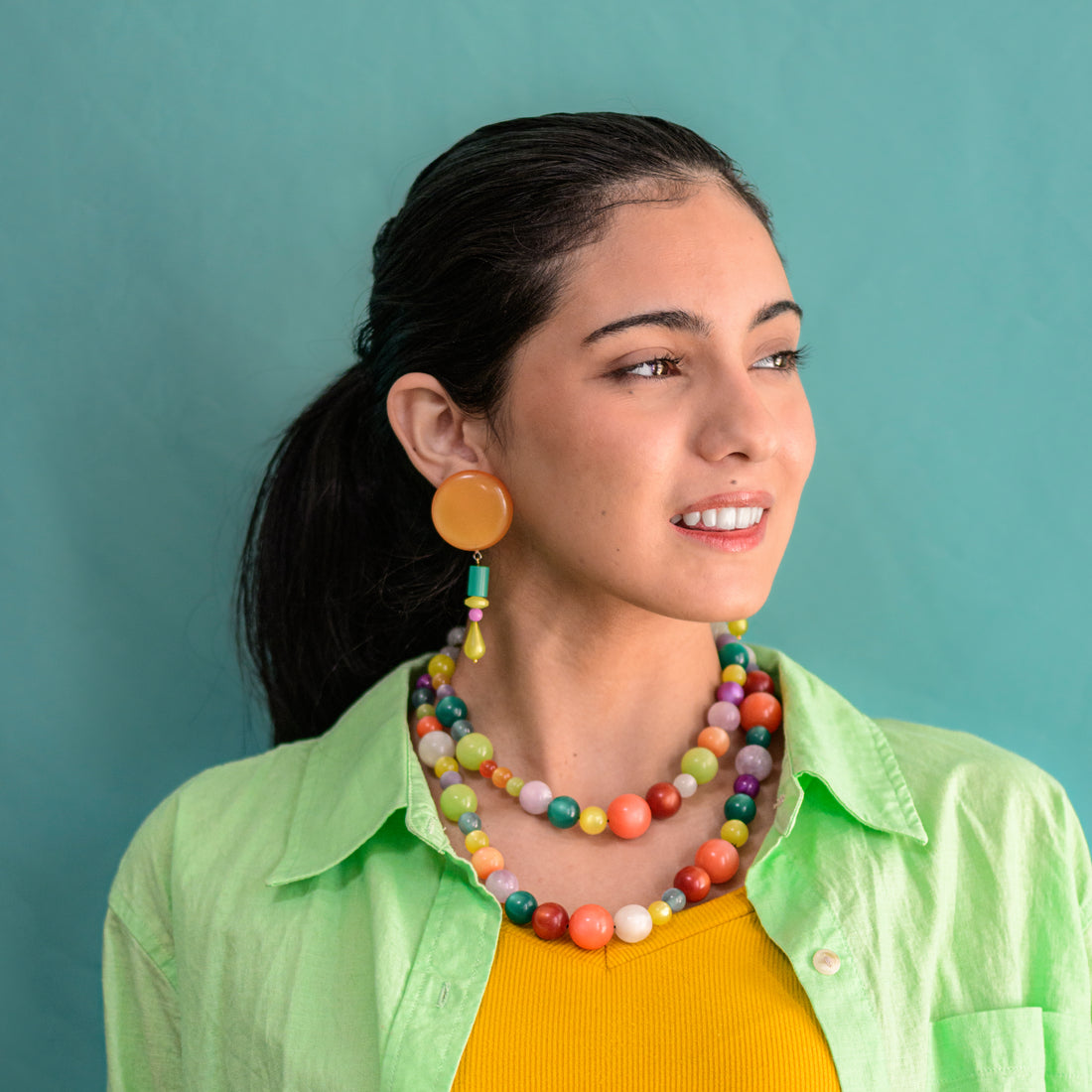 Moonfruit Glow Stretch Bauble Necklace