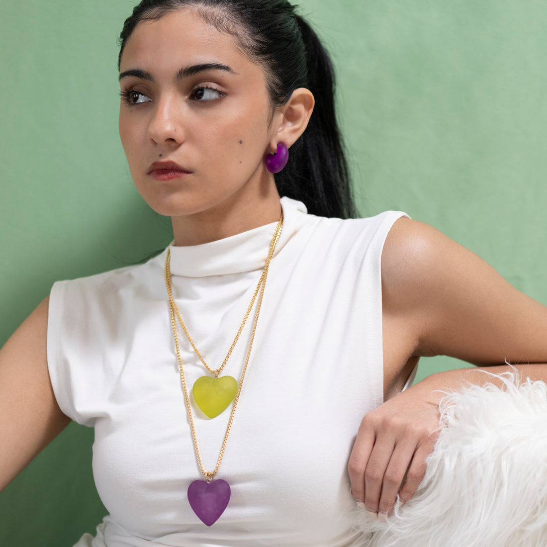 Color Theory Heart Necklace