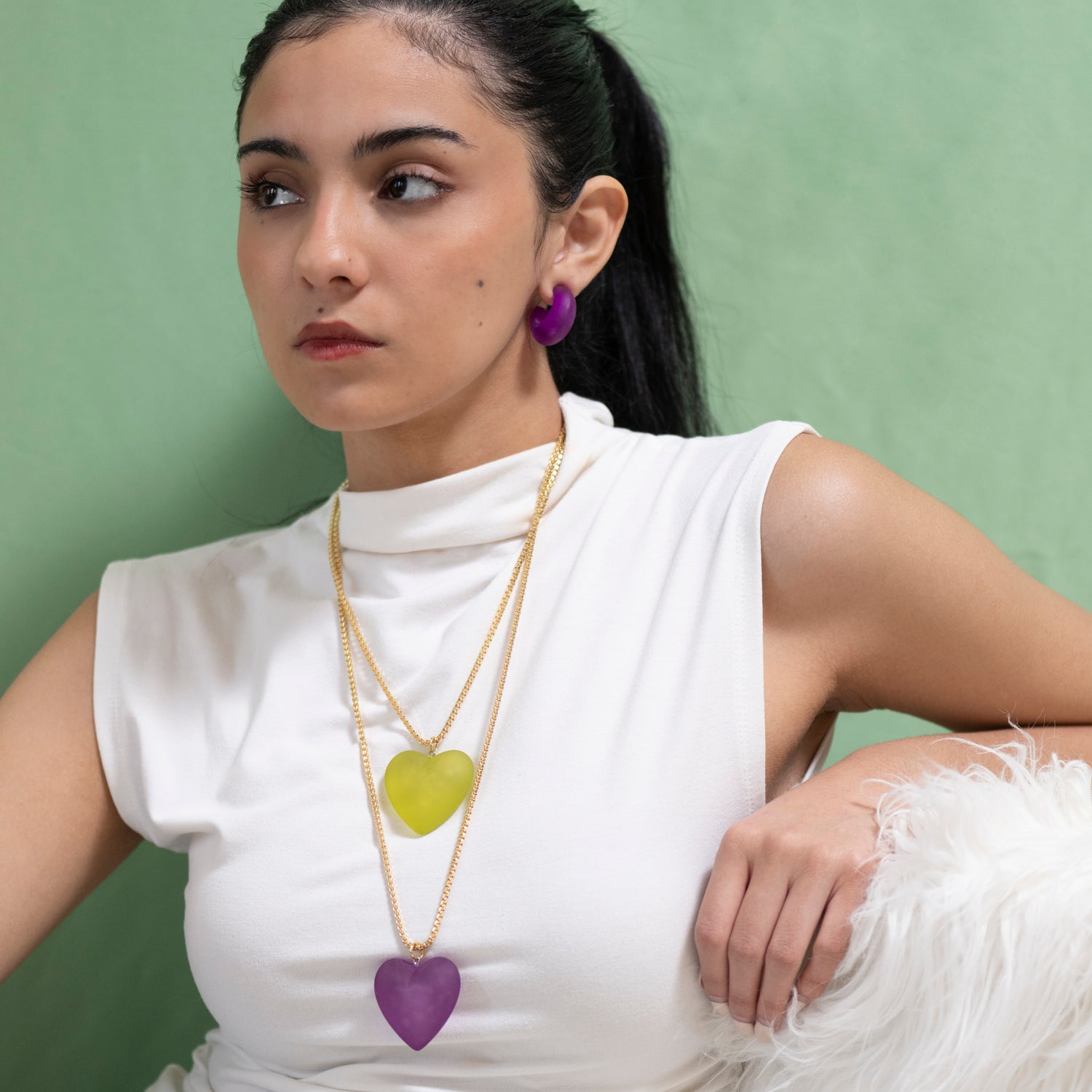 Color Theory Heart Necklace