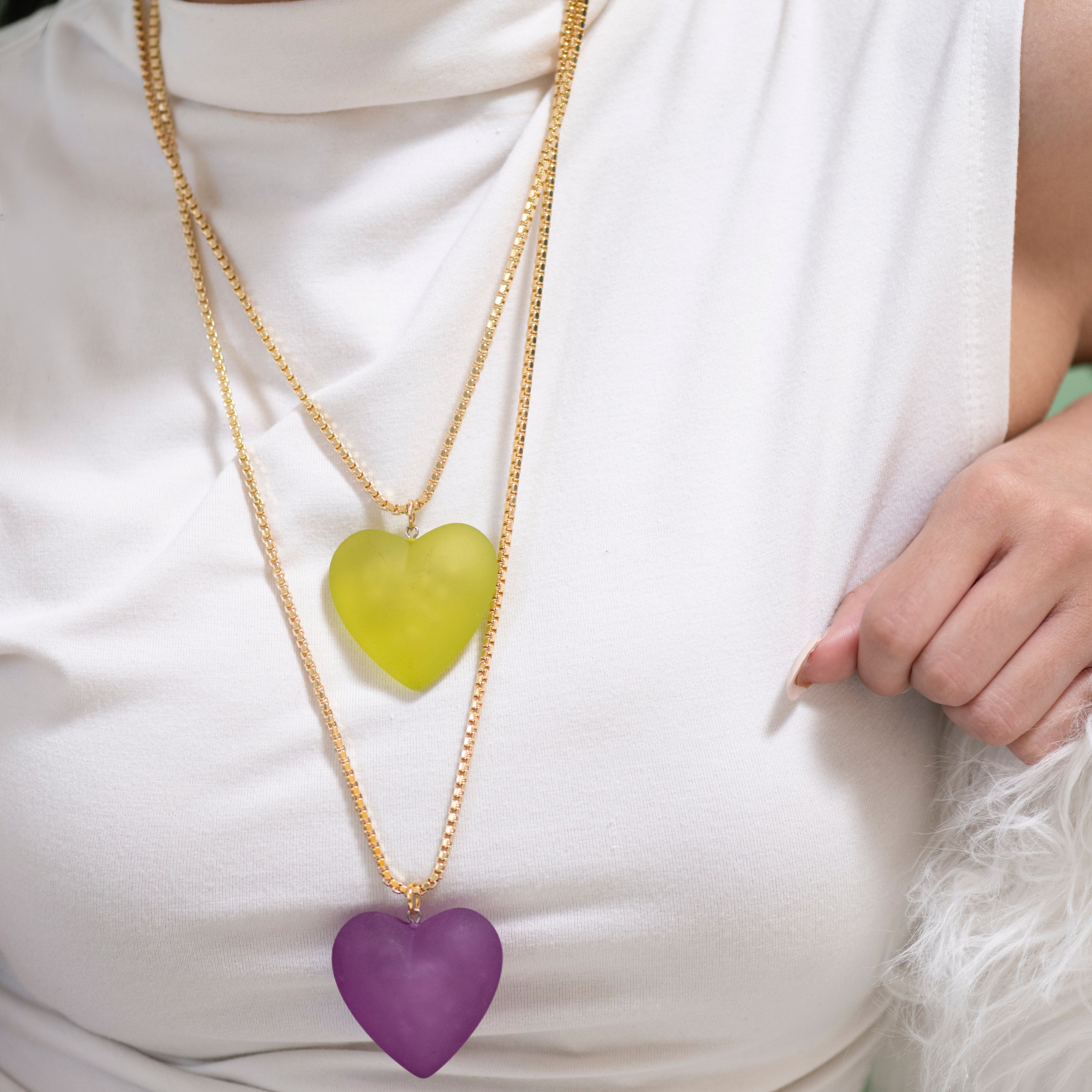 Color Theory Heart Necklace