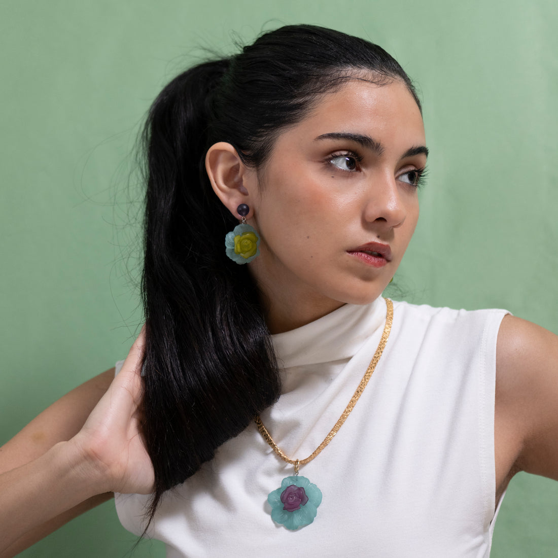 Romantic Garden Pressed Blossom Earrings