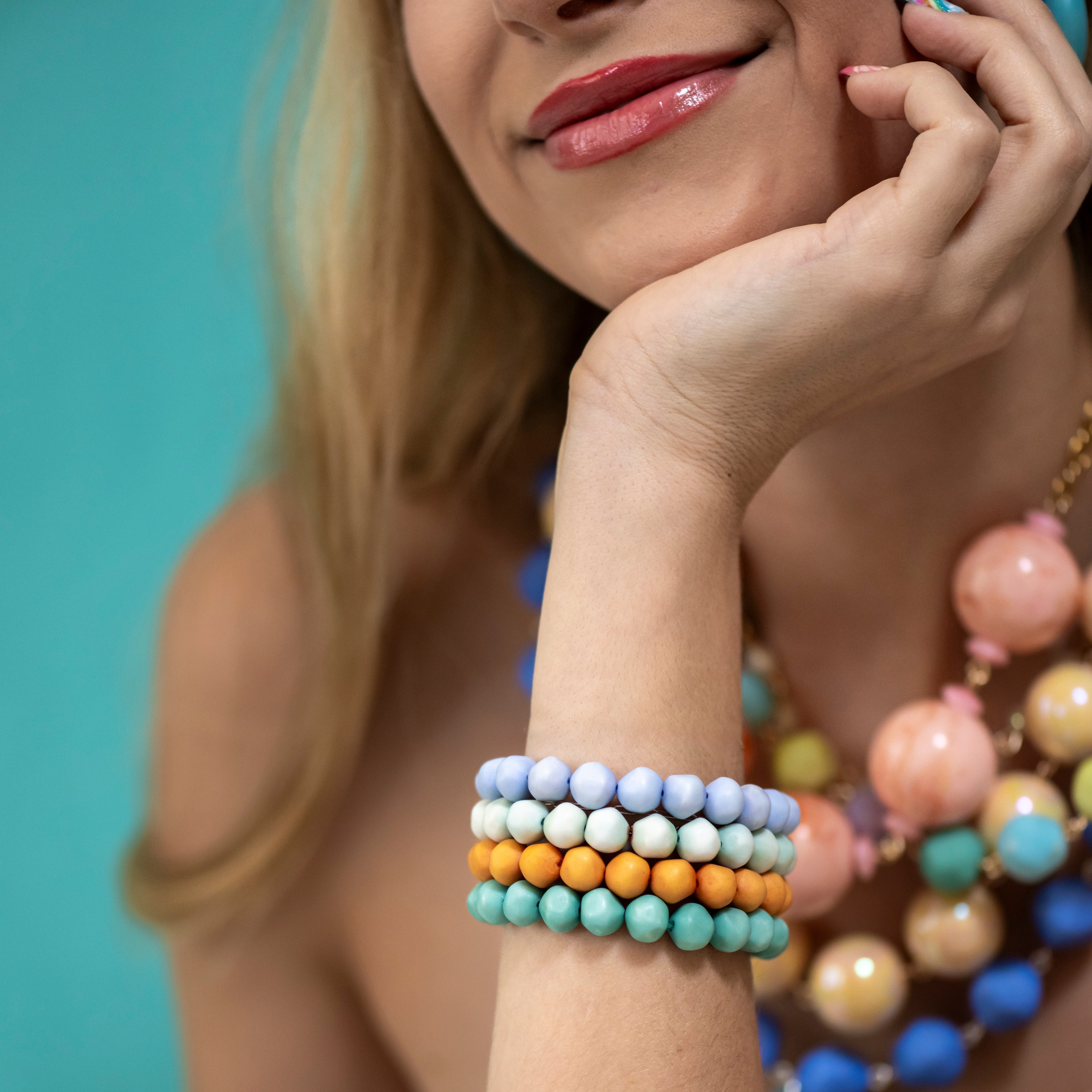 Make Your Own Stack - Sunwashed Bead Stretch Bracelets