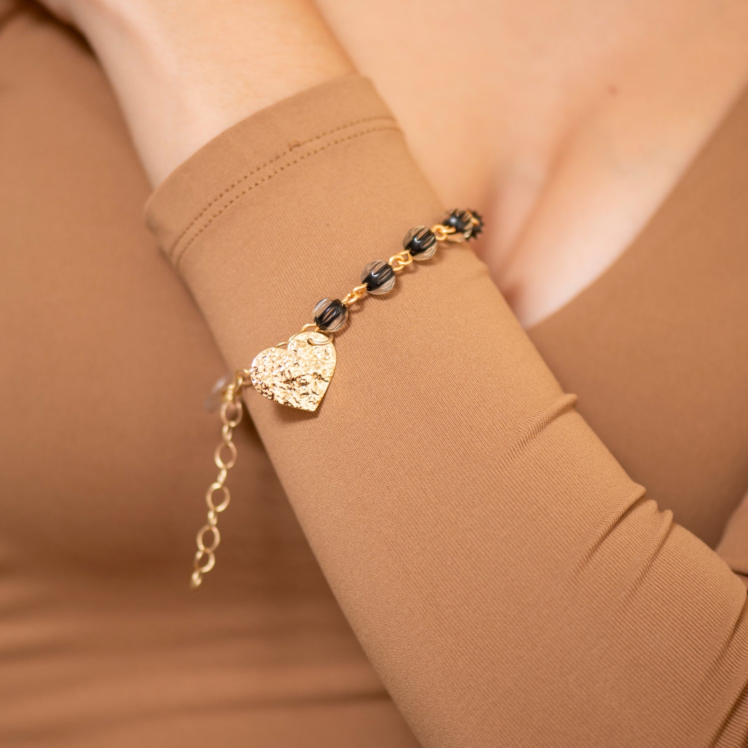 Midnight Gilded Hearts Betsy Bracelet