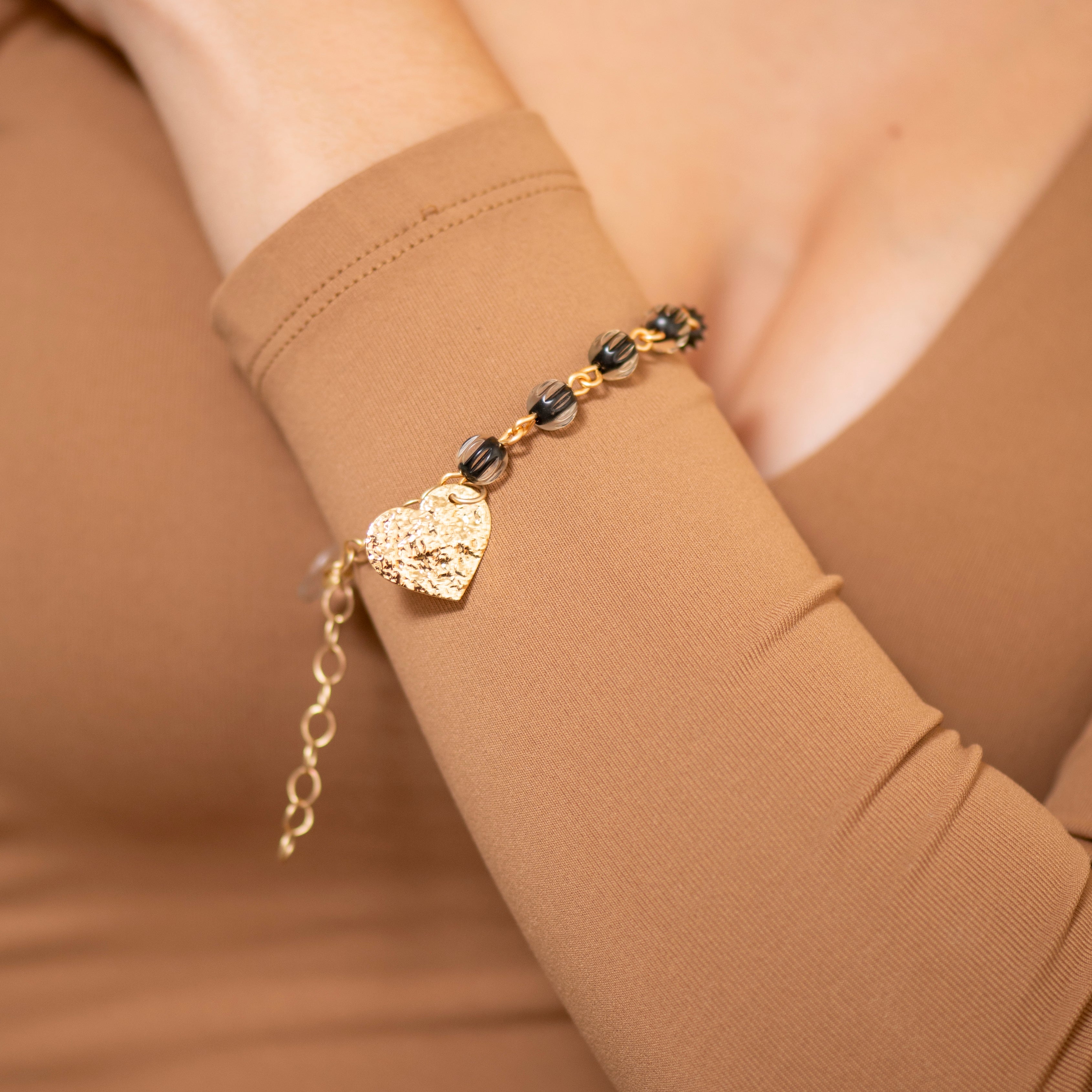 Midnight Gilded Hearts Betsy Bracelet