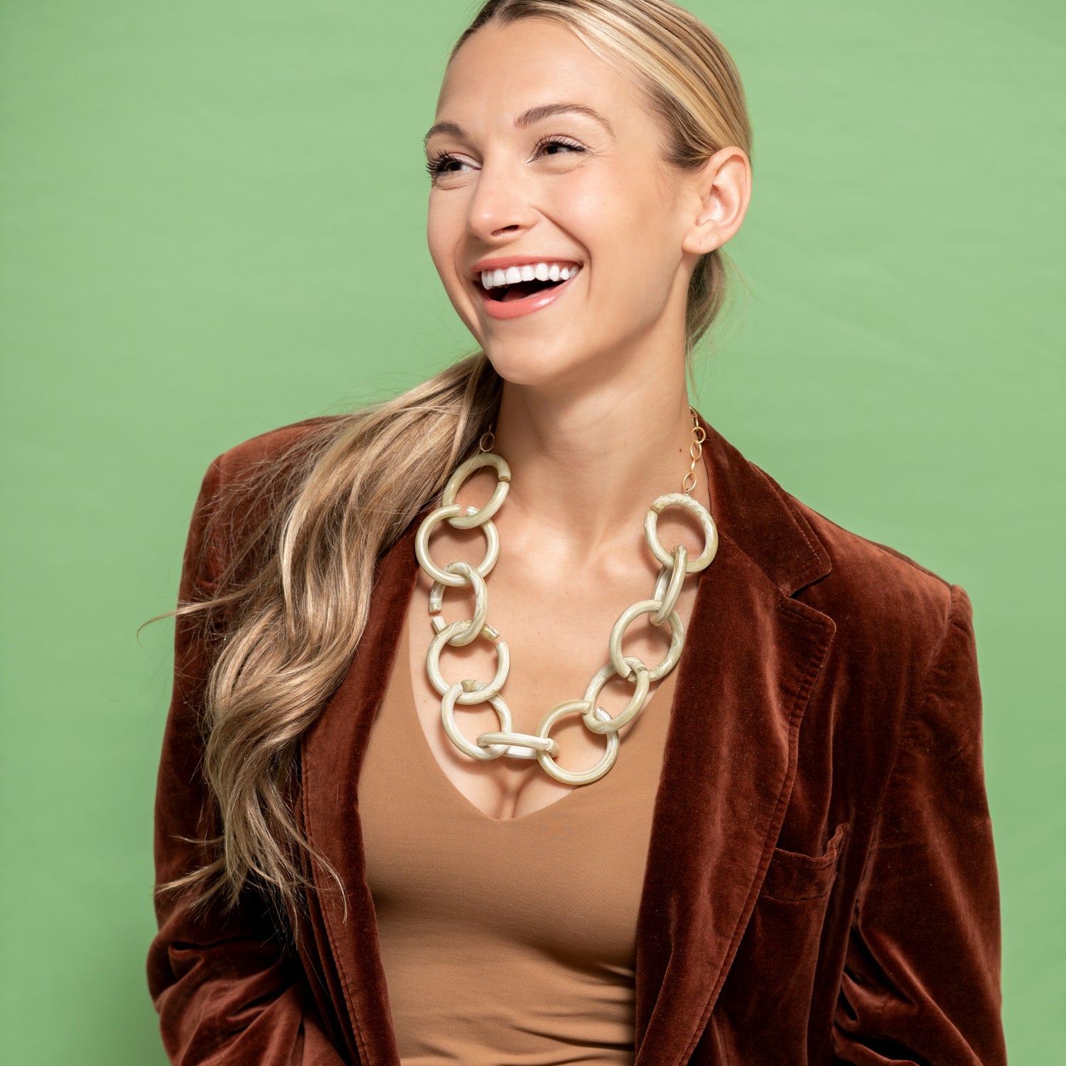 Marble Linked Luxe Chain Necklace