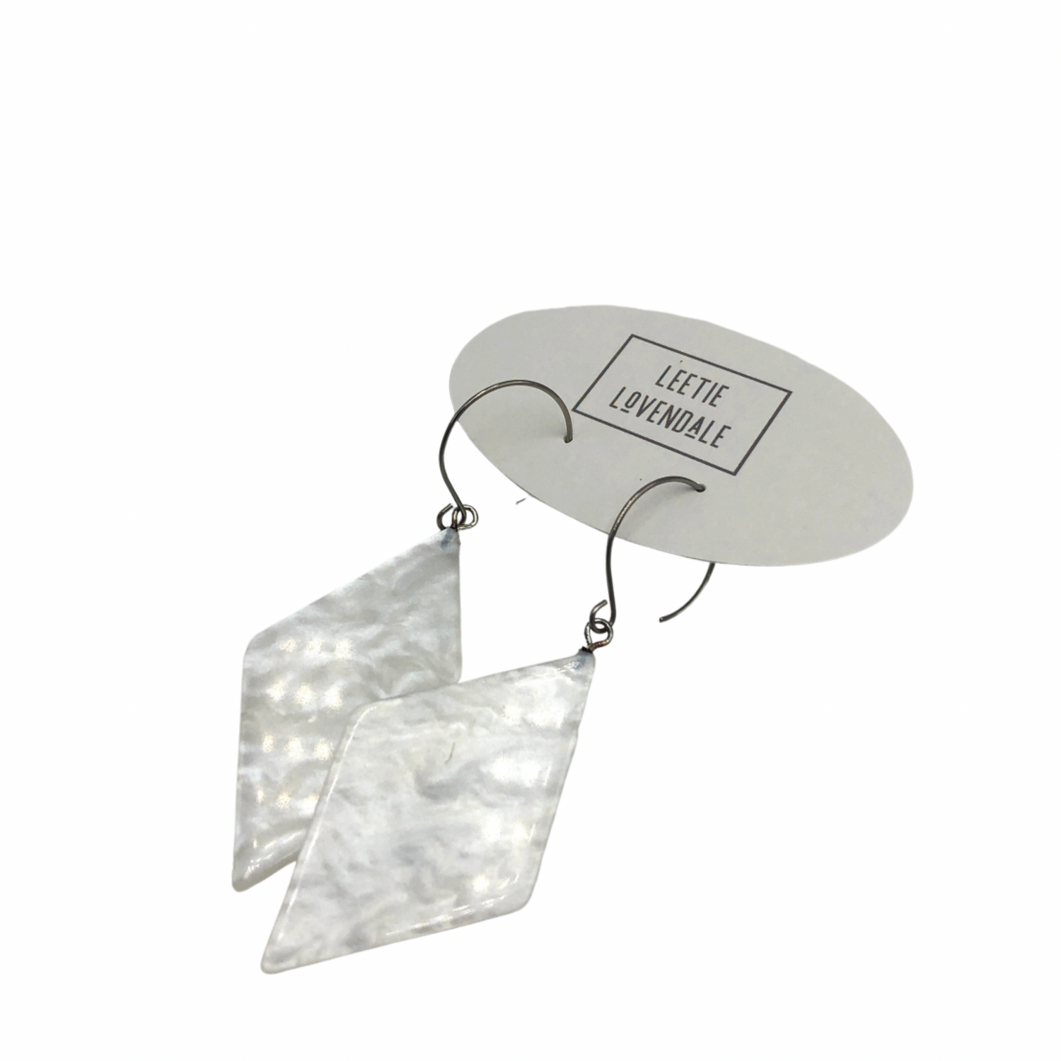 White Aura Glow Diamond Drop Earrings *