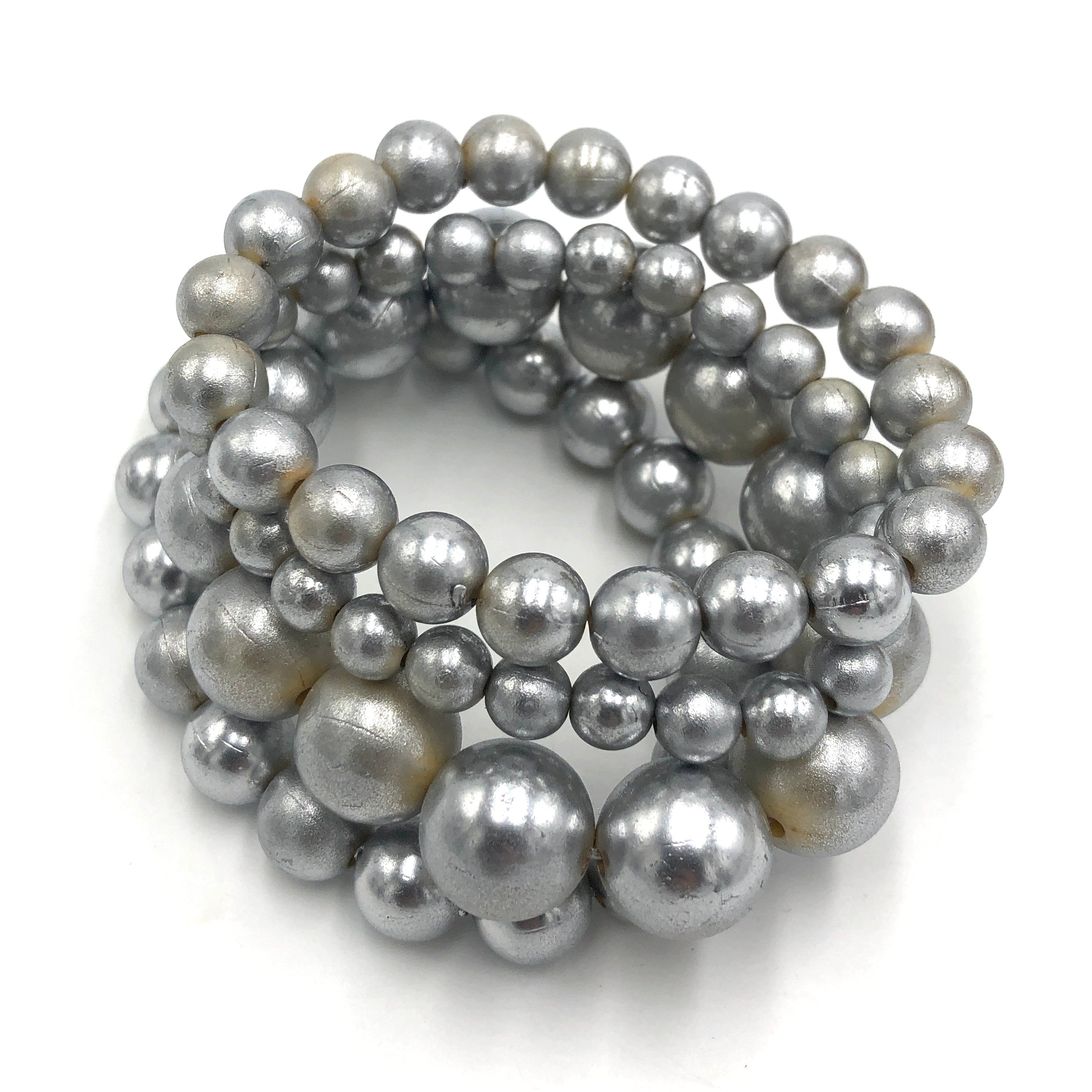 silver shabby beads