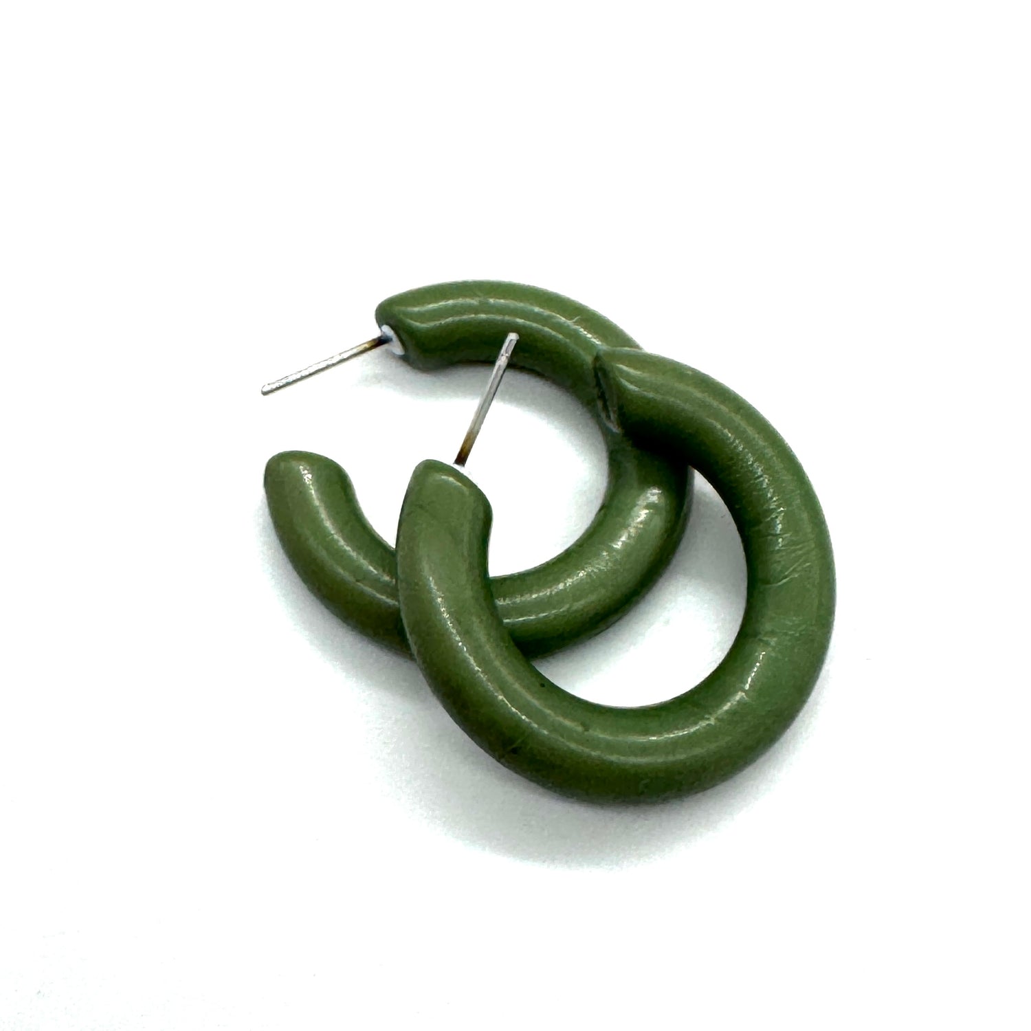 Textured Tubular Hoop Earrings