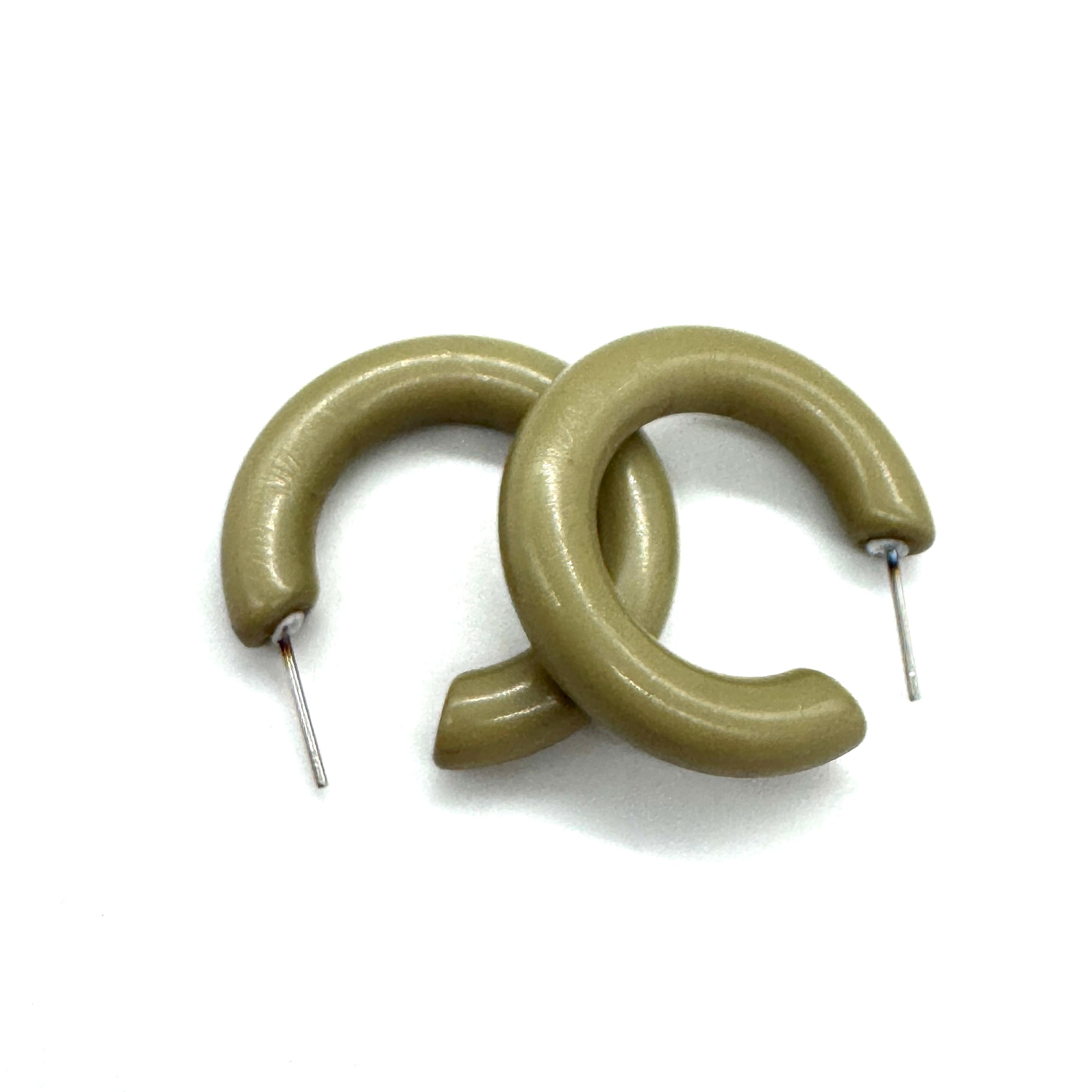 Textured Tubular Hoop Earrings