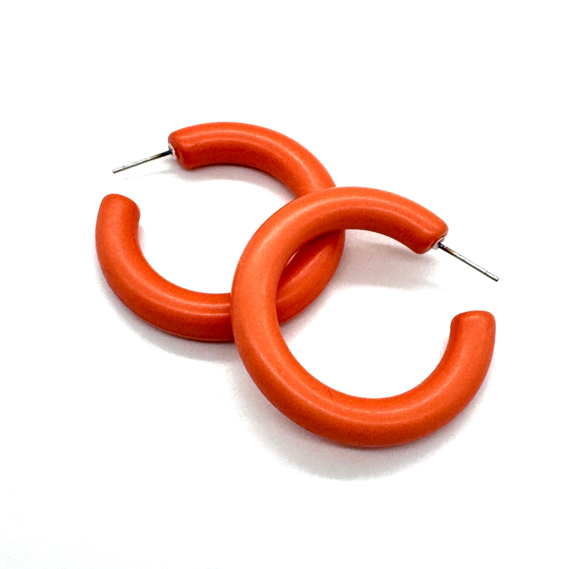 Textured Tubular Hoop Earrings