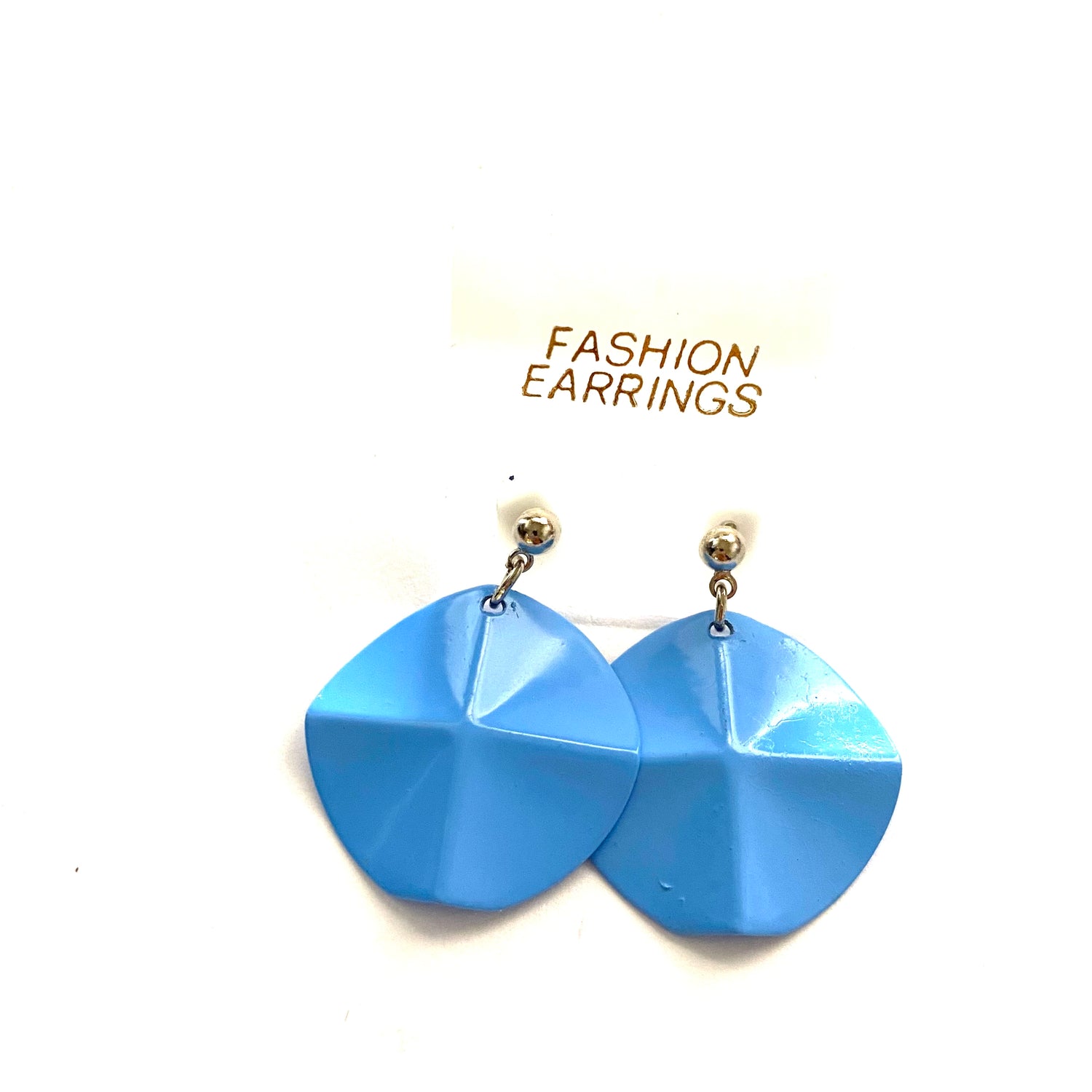 Blue Wavy Drop Earrings- Kooky Deadstock Earrings *Final Sale