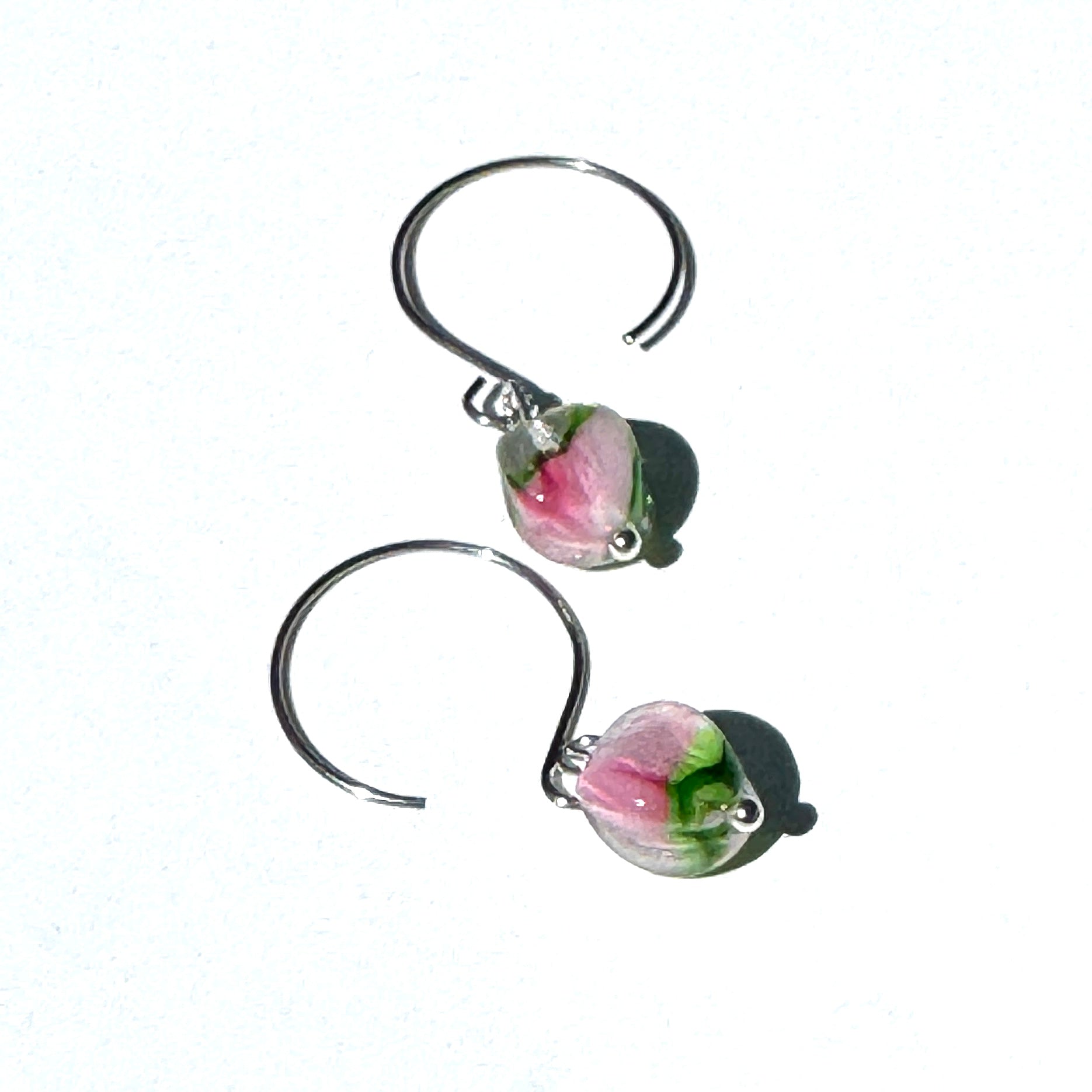 Vintage Art Glass Drop Earrings