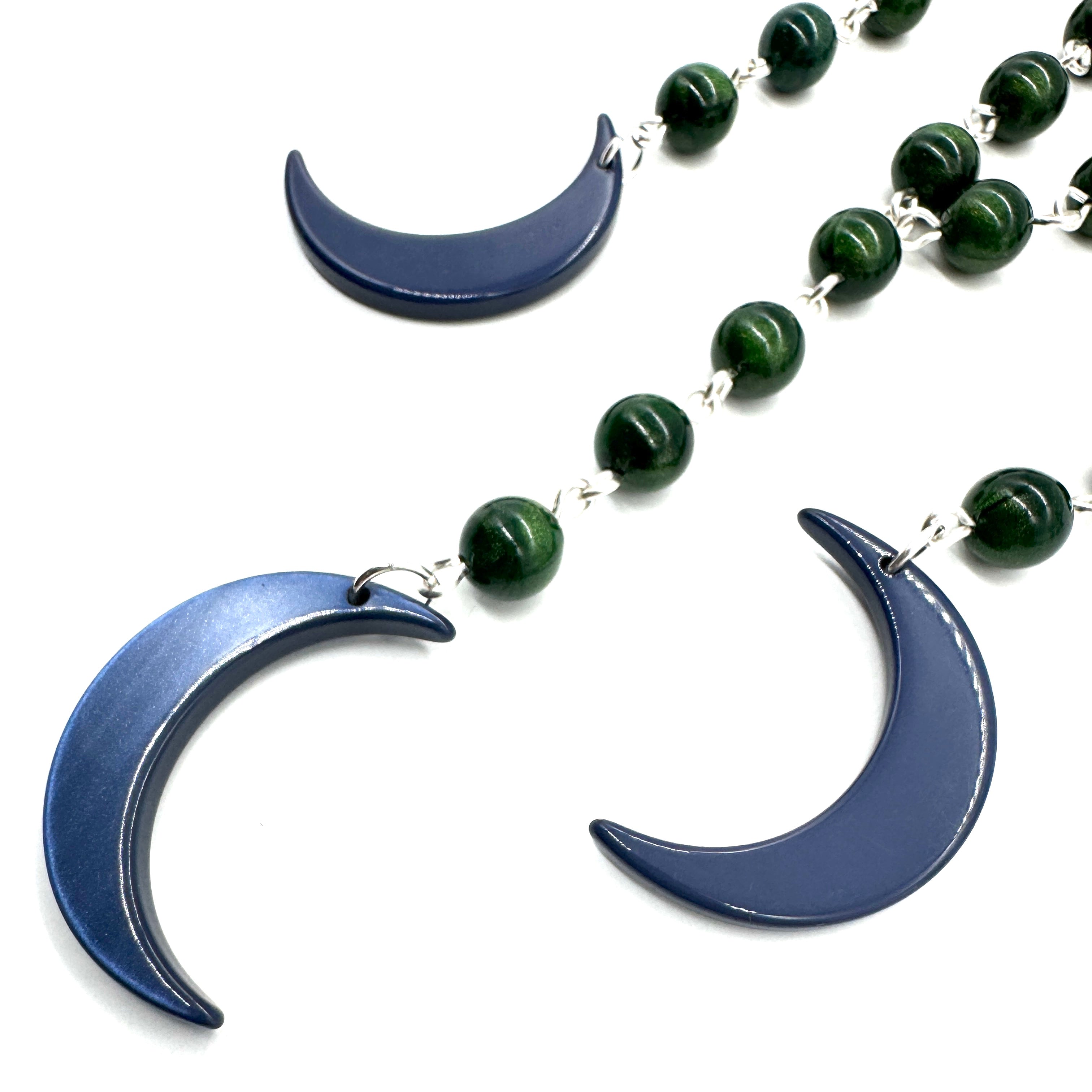 Magic Moon Necklace - Green &amp; Blue Aura Glow - Limited Edition