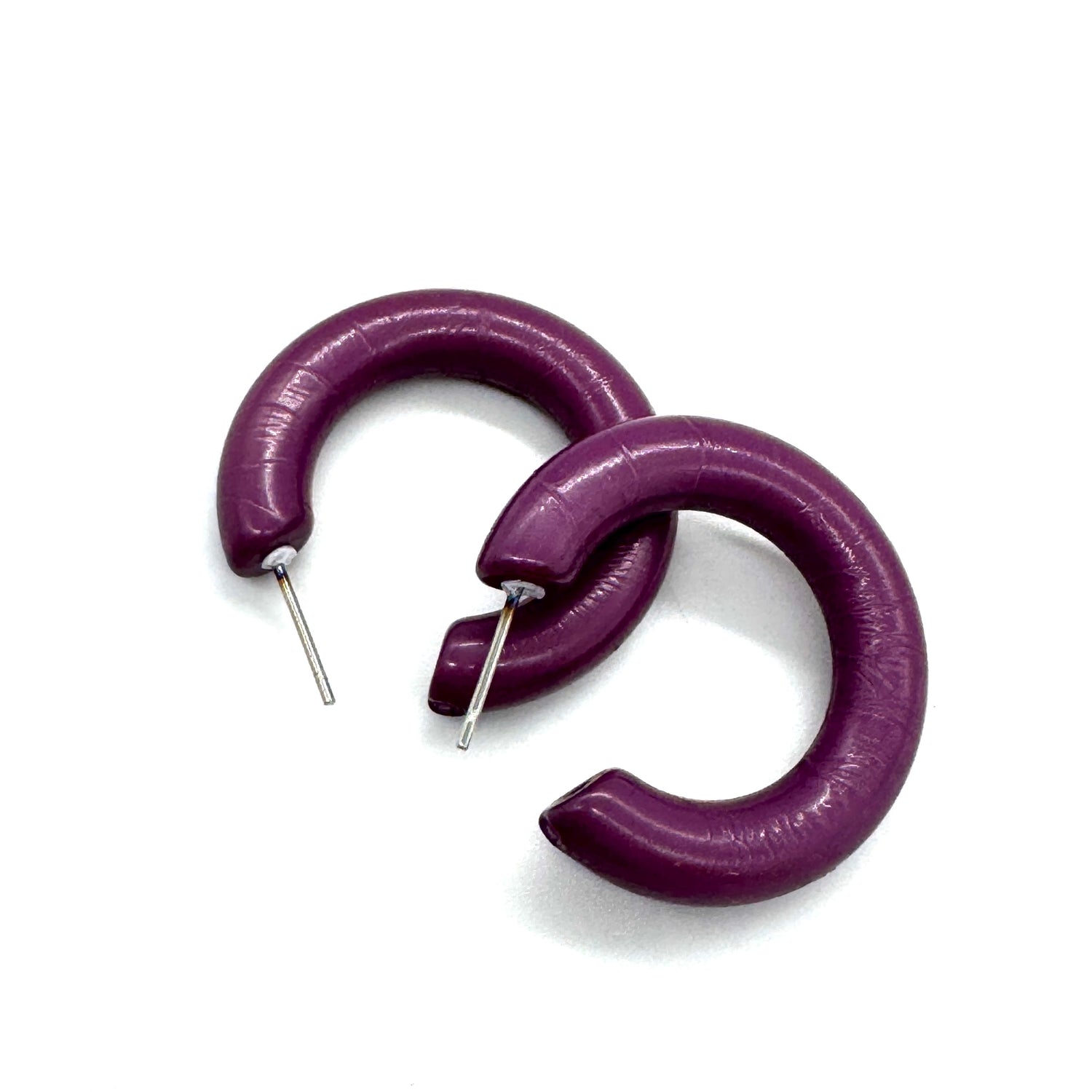Textured Tubular Hoop Earrings