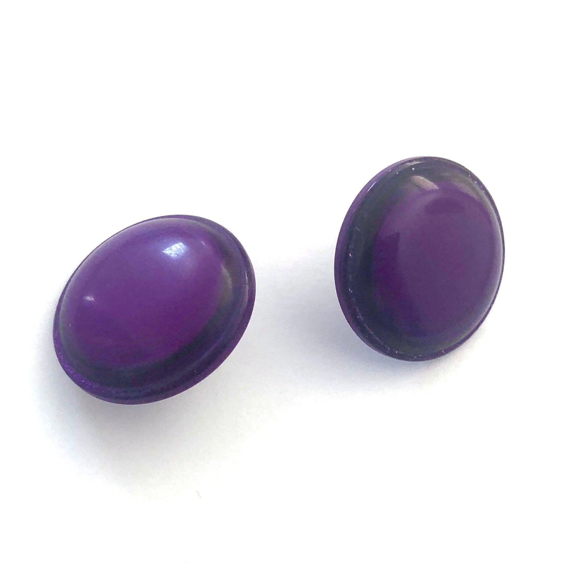 Glitter Resin Disc Stud Earrings