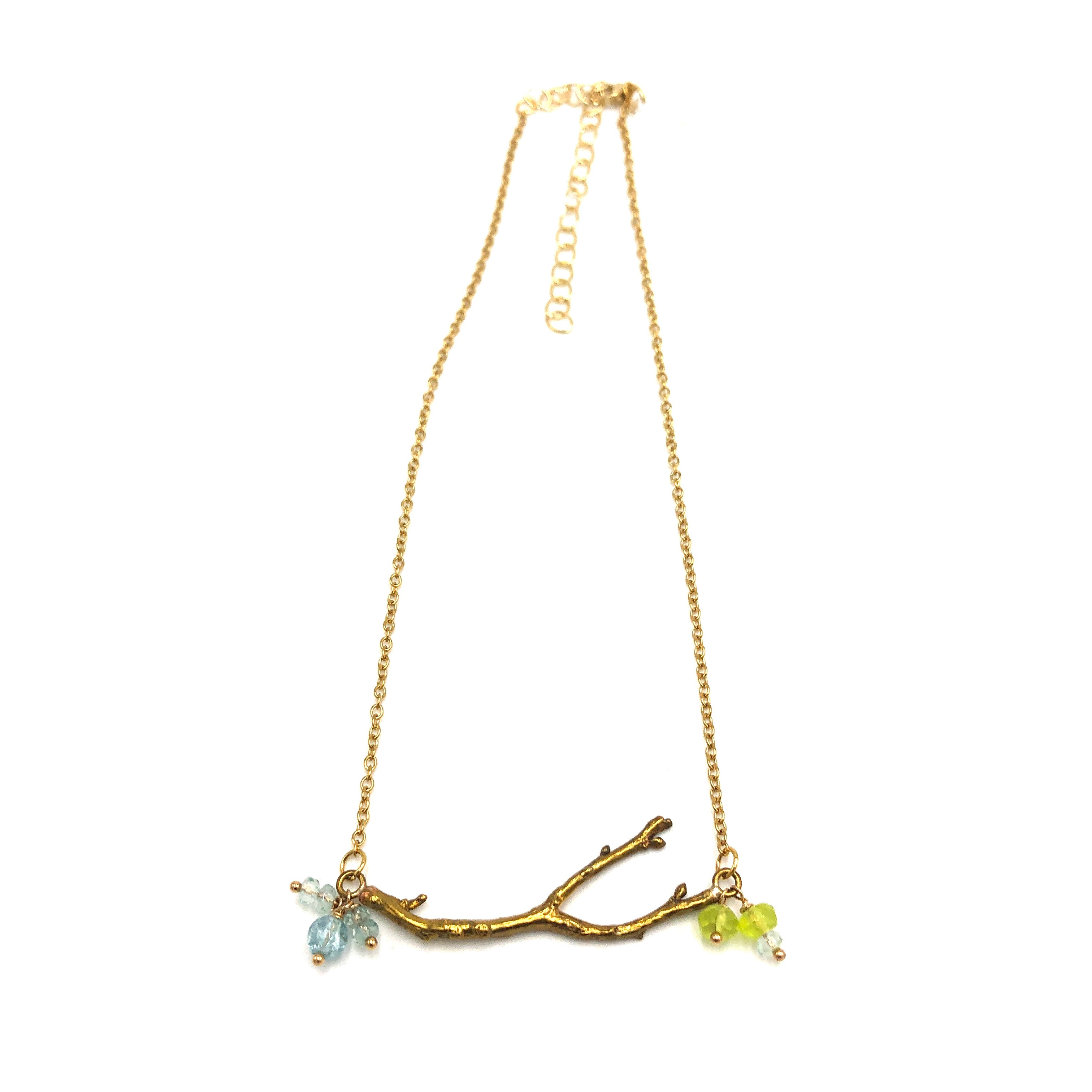 Brass Painted Branch Necklace