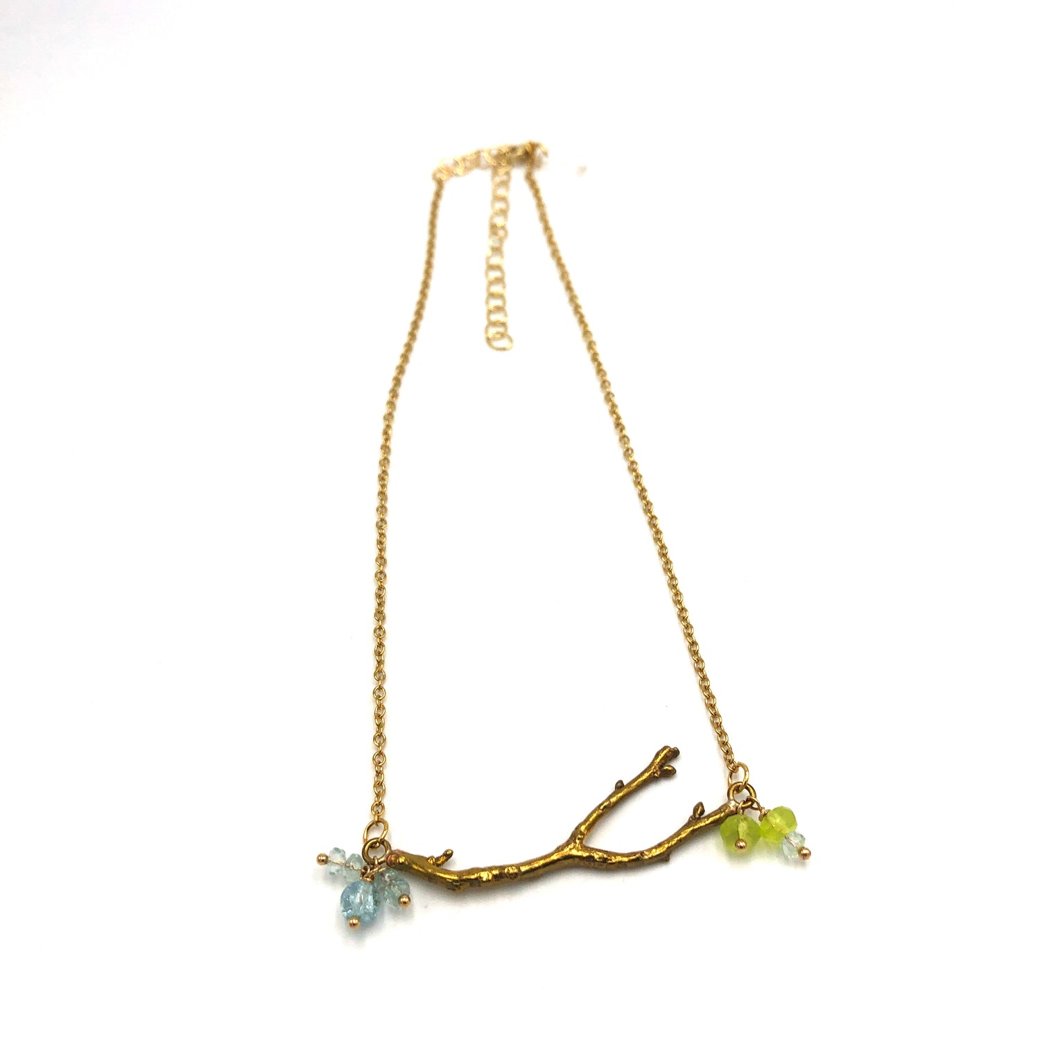 Brass Painted Branch Necklace