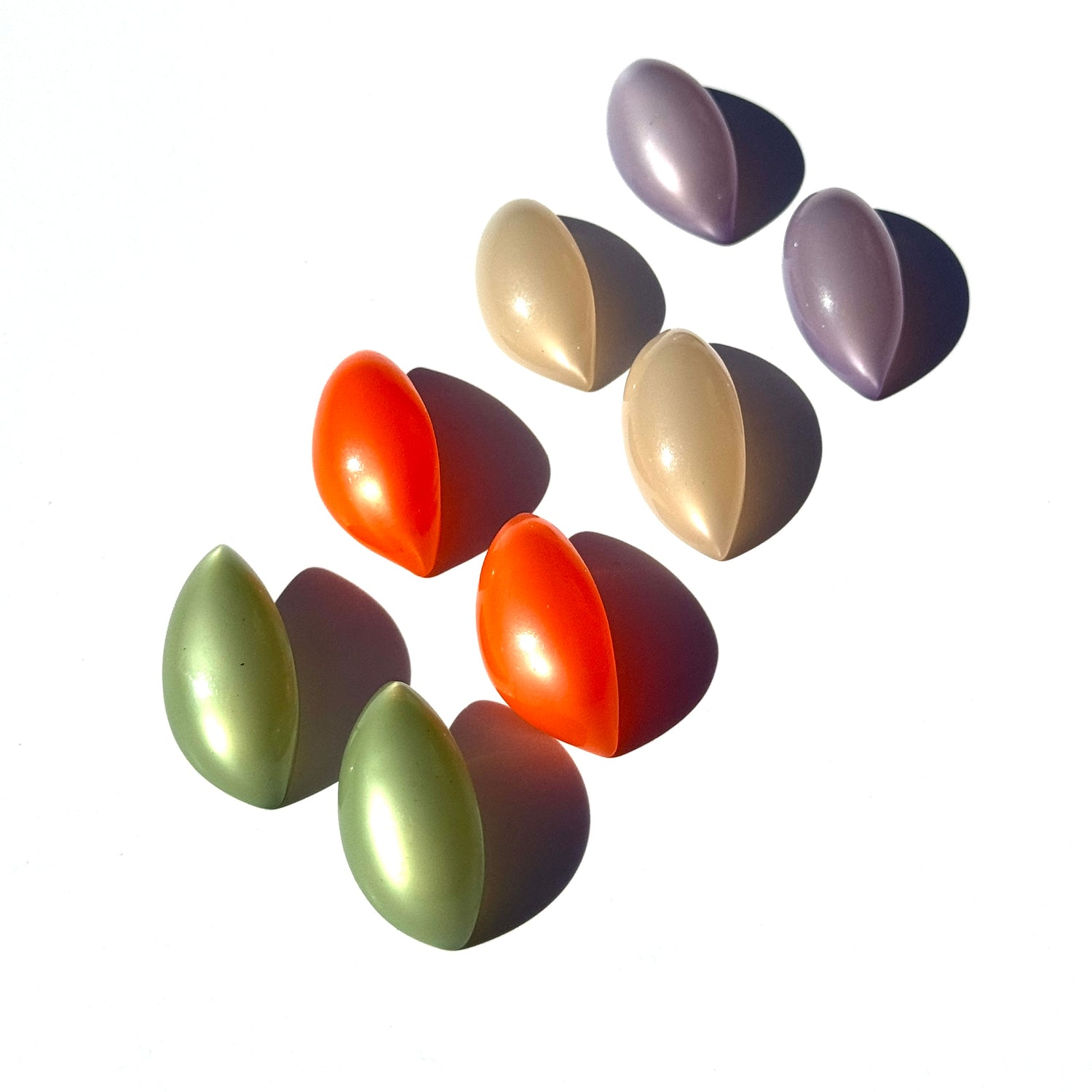 Moonglow C-Carved Stud Earrings