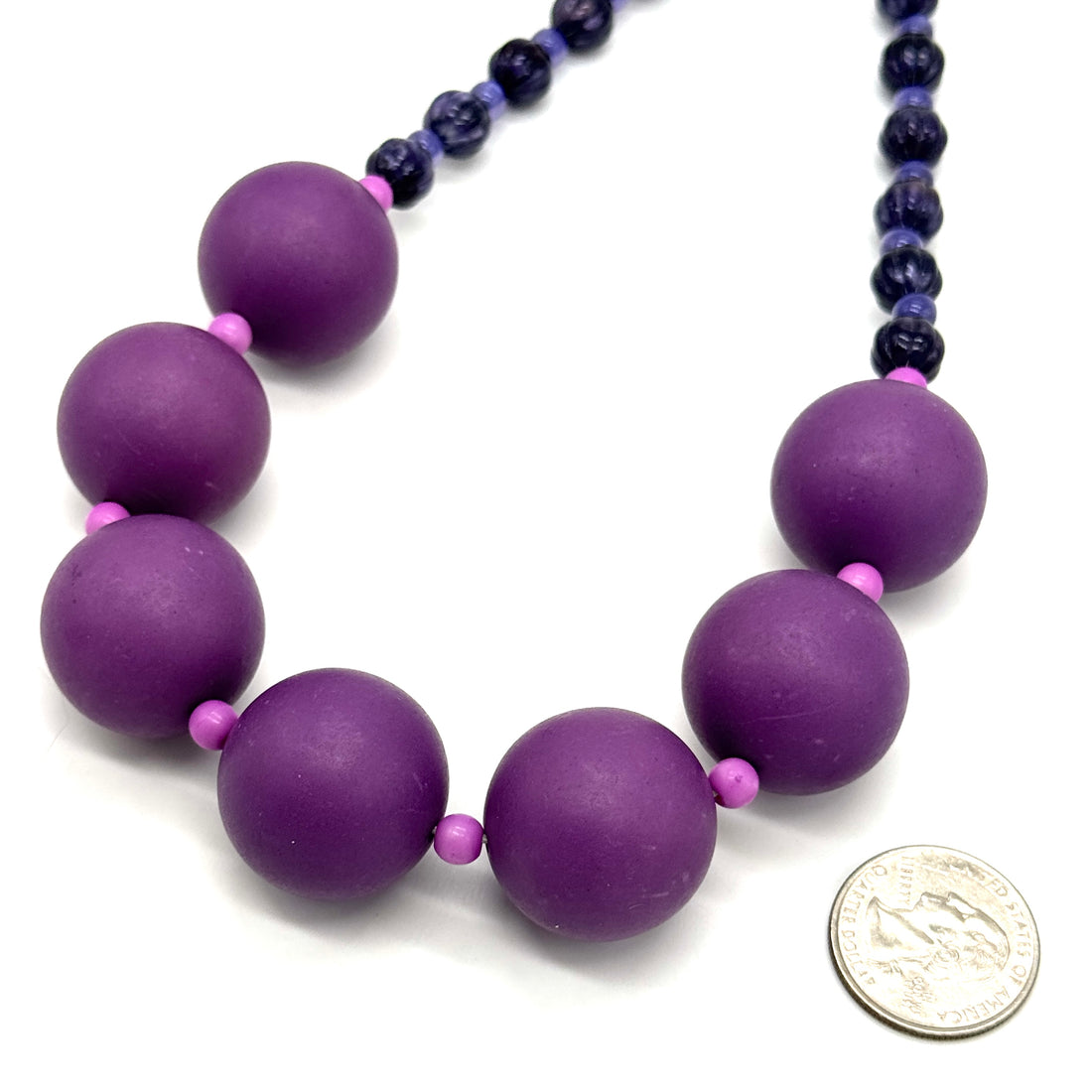 Plum Modernist Necklace