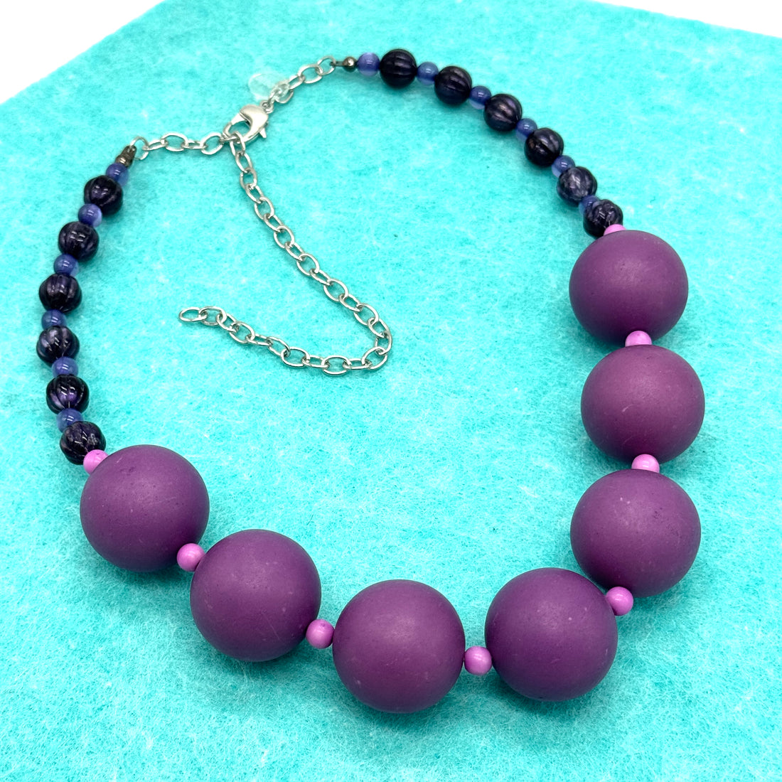 Plum Modernist Necklace