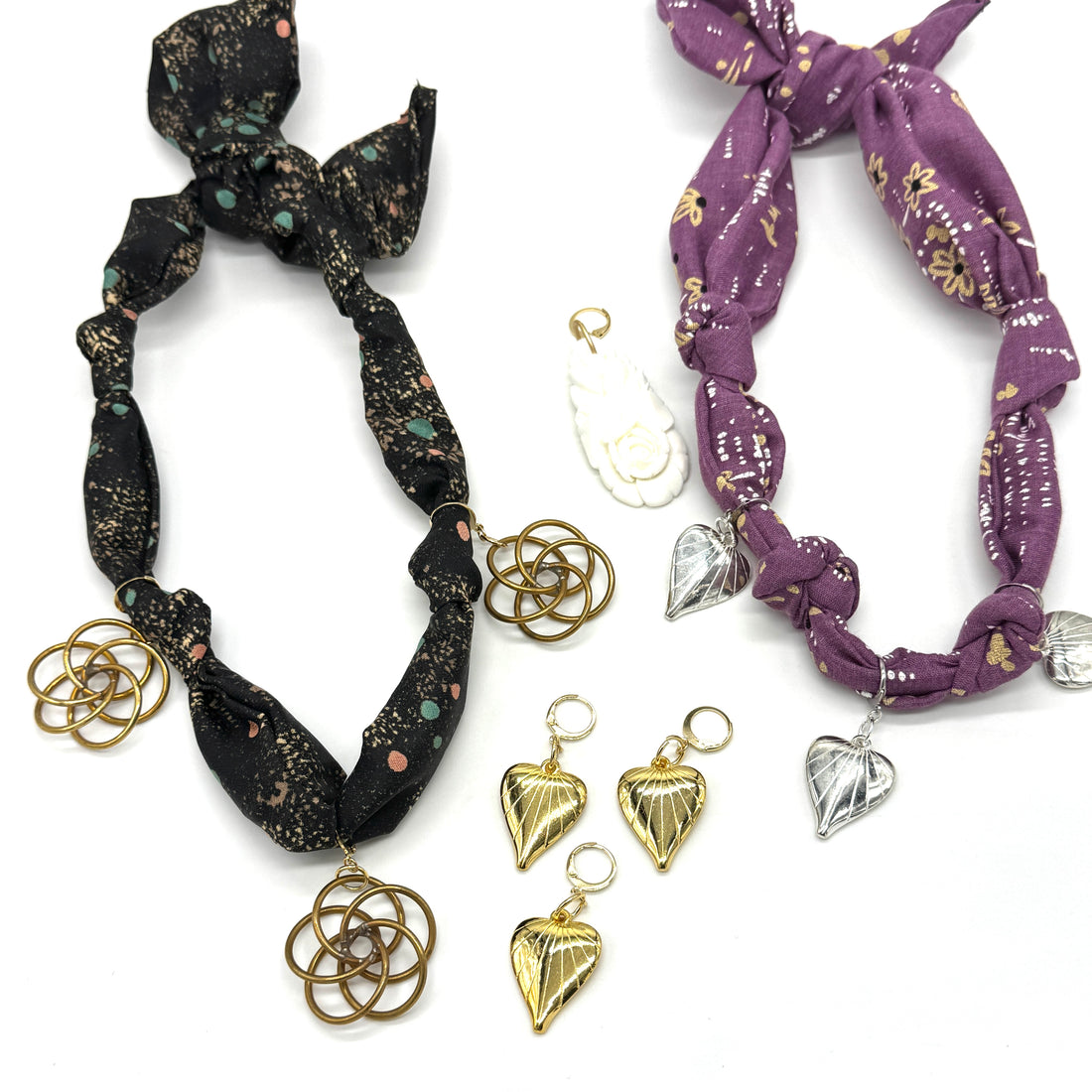 Scarfed &amp; Charmed - the Leetie Scarf Charm Necklace