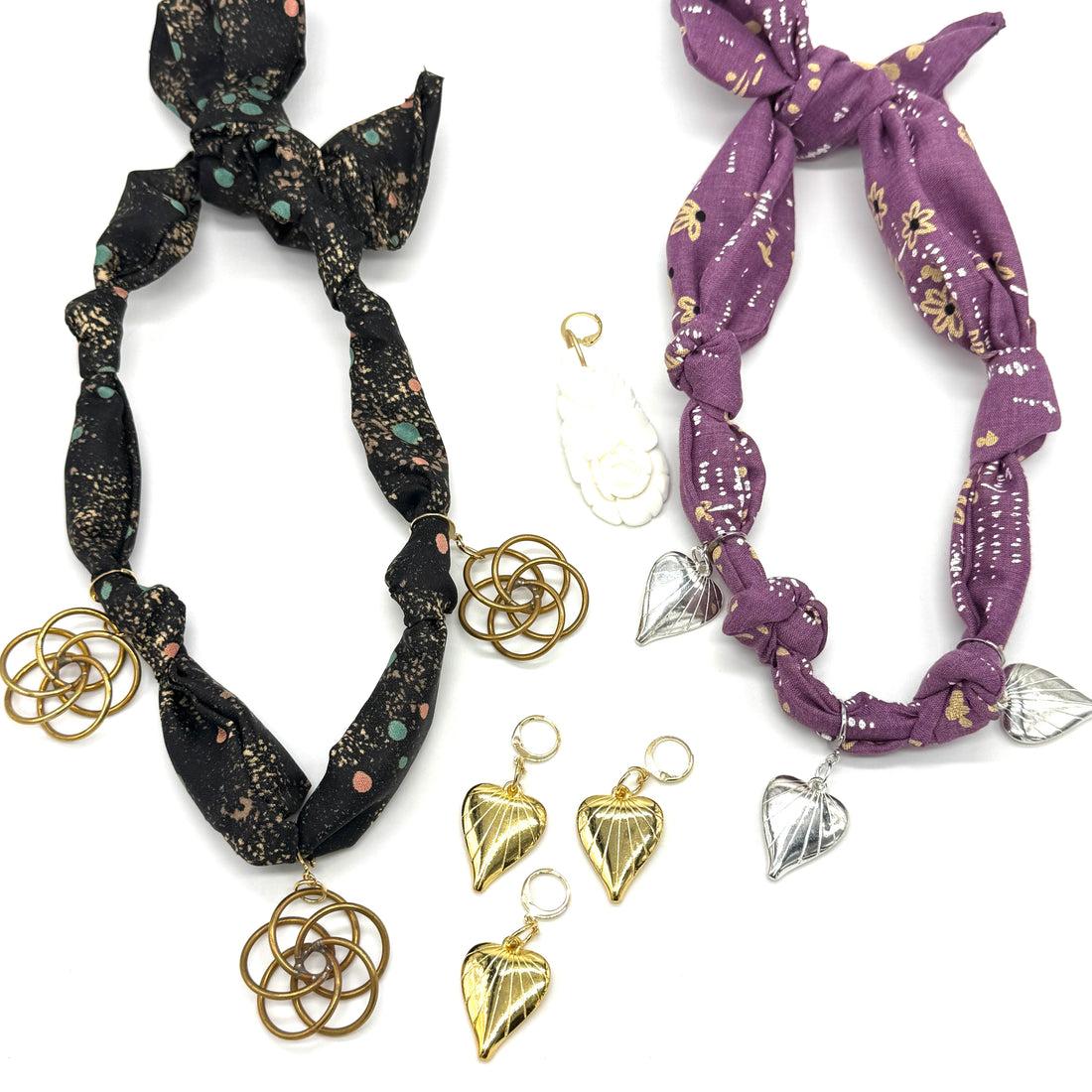 Scarfed &amp; Charmed - the Leetie Scarf Charm Necklace