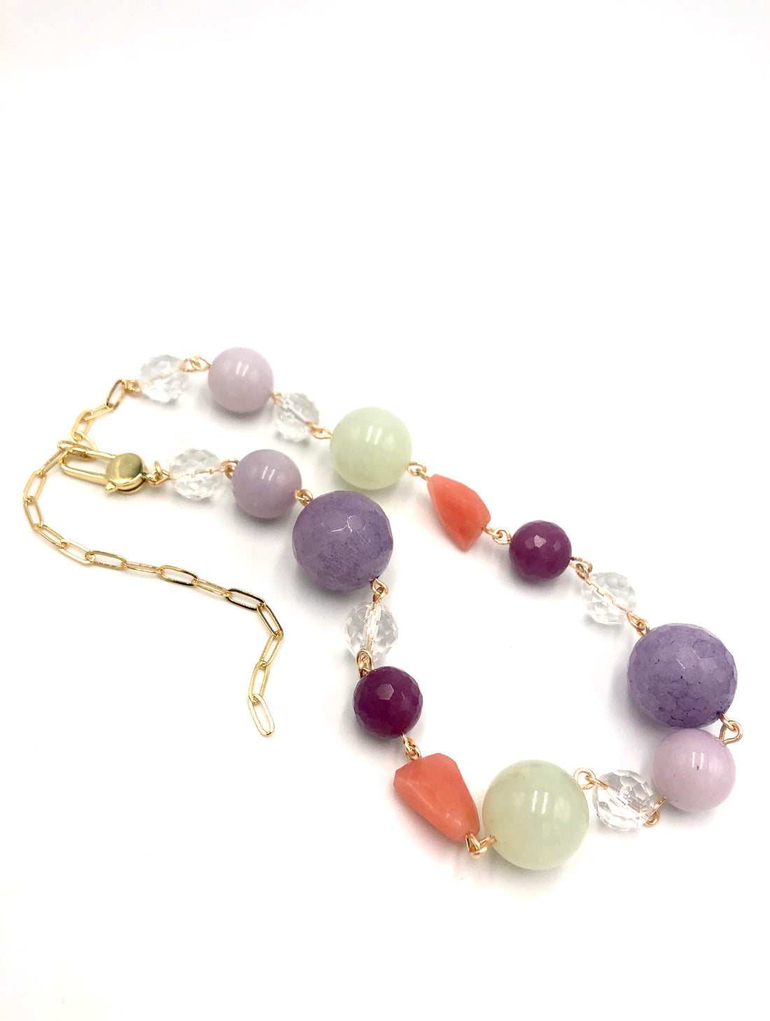 Chunky Sparkly Gems Amelia Necklace - vintage authentic gemstones