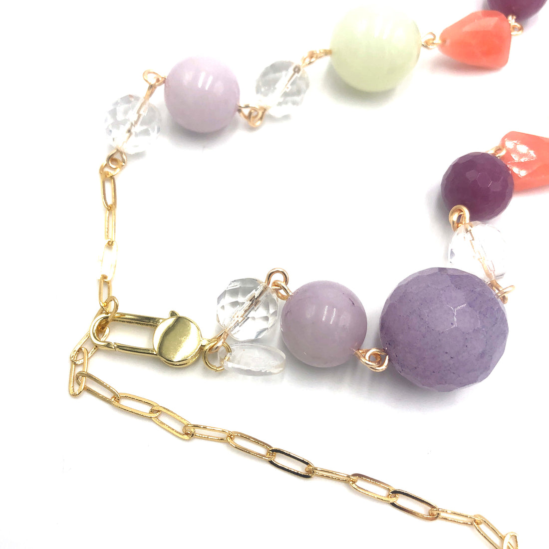 Chunky Sparkly Gems Amelia Necklace - vintage authentic gemstones