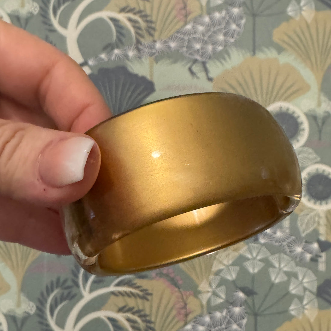 Golden Lining – Vintage Lucite Clamper Bracelet